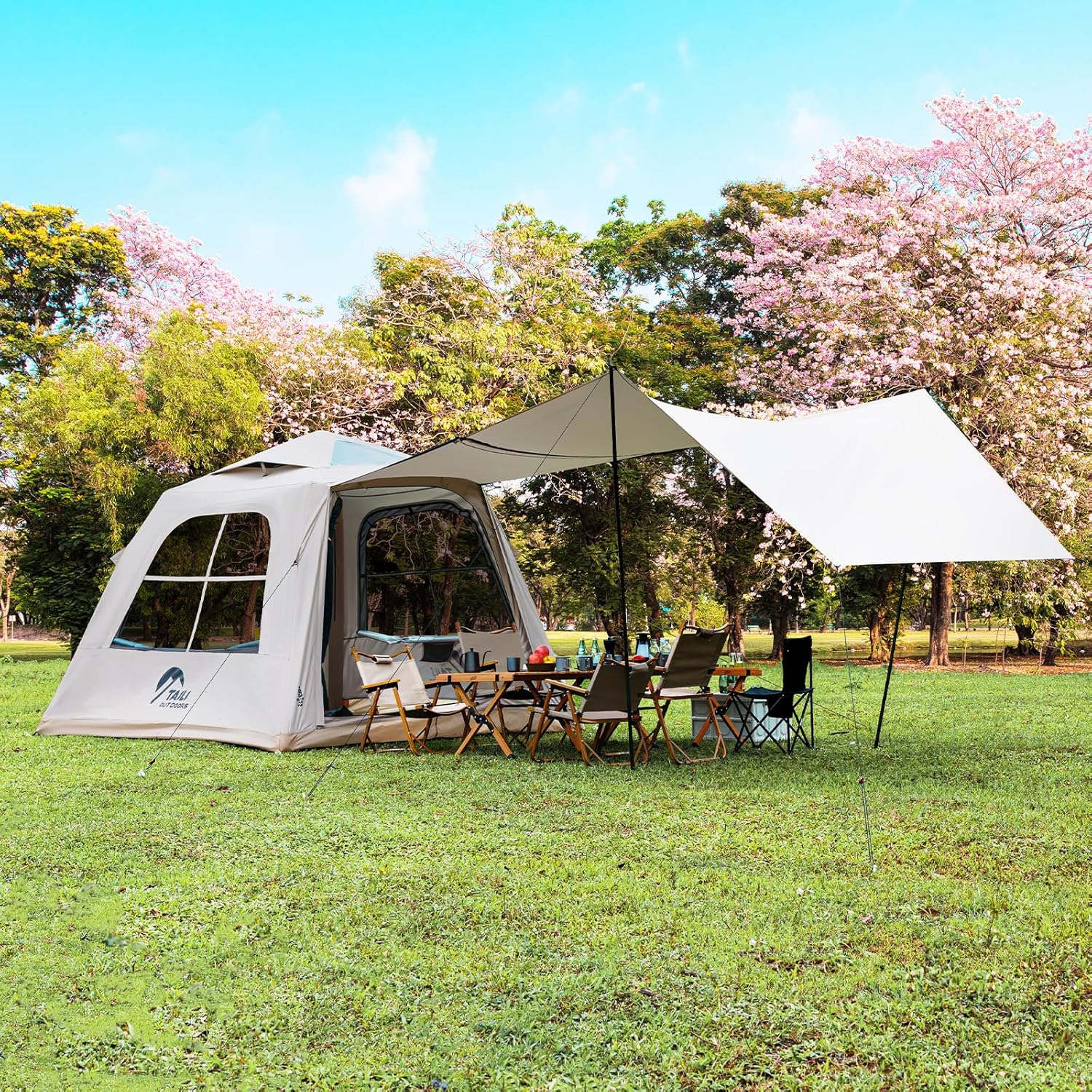 Official TAILI inflatable tent in an outdoor campsite