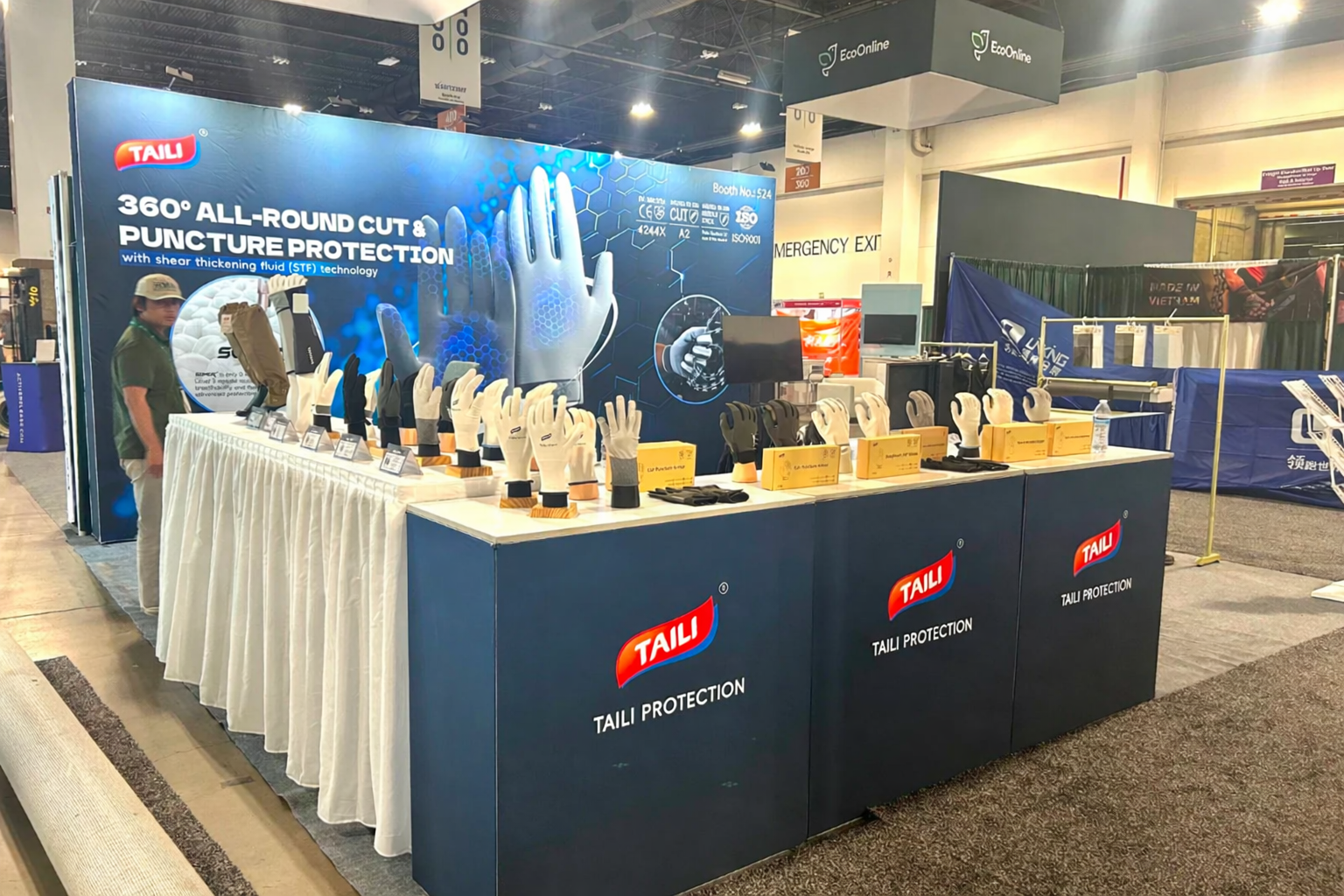 TAILI Protection booth at an international exhibition