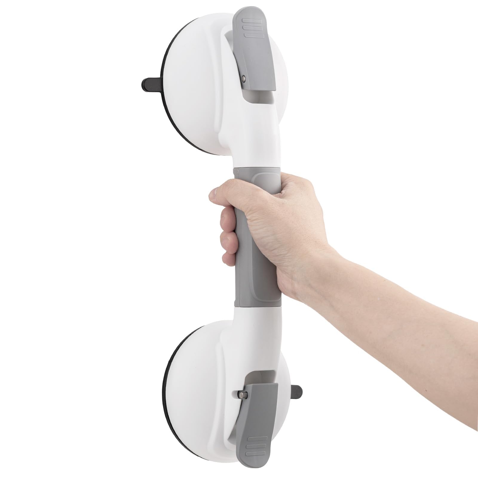 TAILI Grab Bars for Bathtubs and Showers, Shower Handles for Elderly Suction,Maximum 330lbs,Shower Grab Bar with Upgraded Rubber Suction Cups,Safety Grip for Senior, No Drilling Removable,Grey
