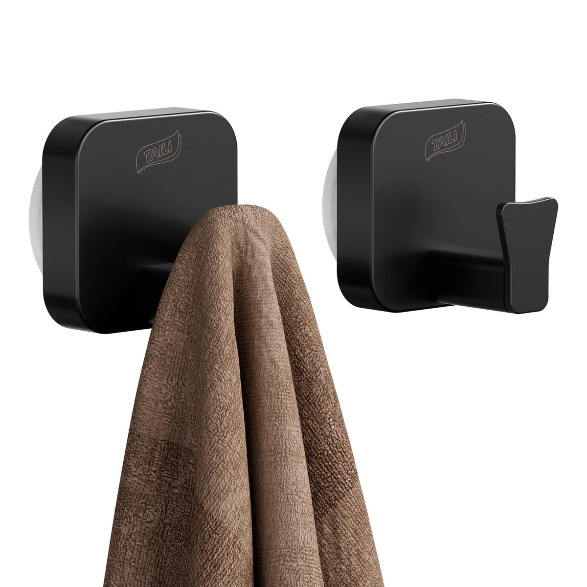 TAILI Shower Hooks Suction Cup, Towel Hooks for Bathrooms, Stainless Steel