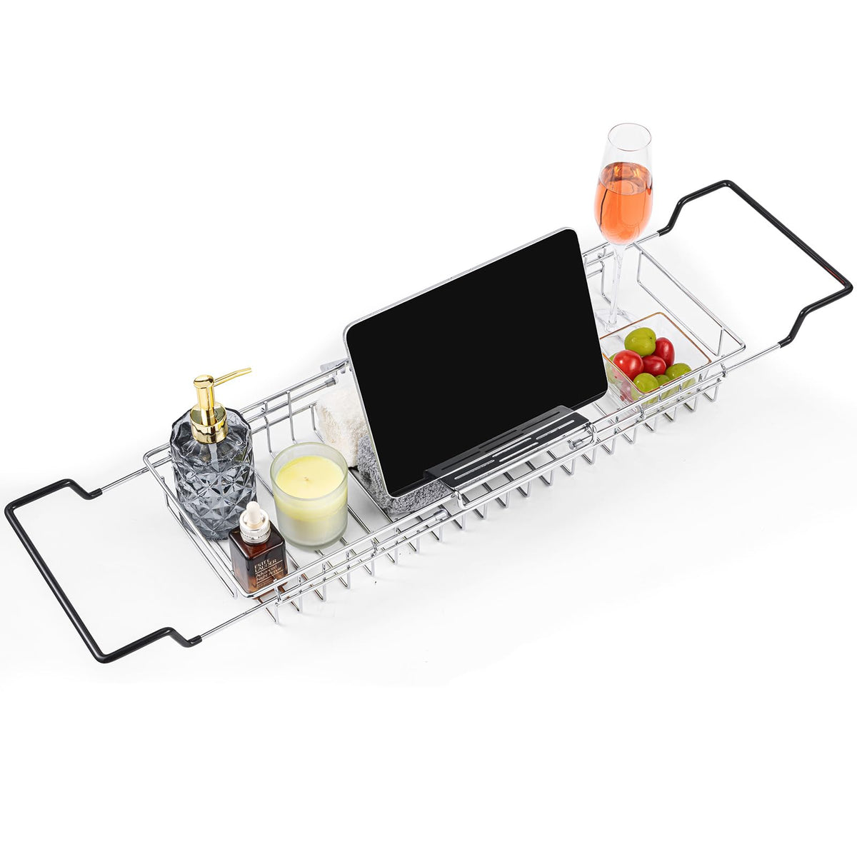 TAILI Bathtub Tray Table for Luxury Bath, Expandable Wide Bthtub Caddy