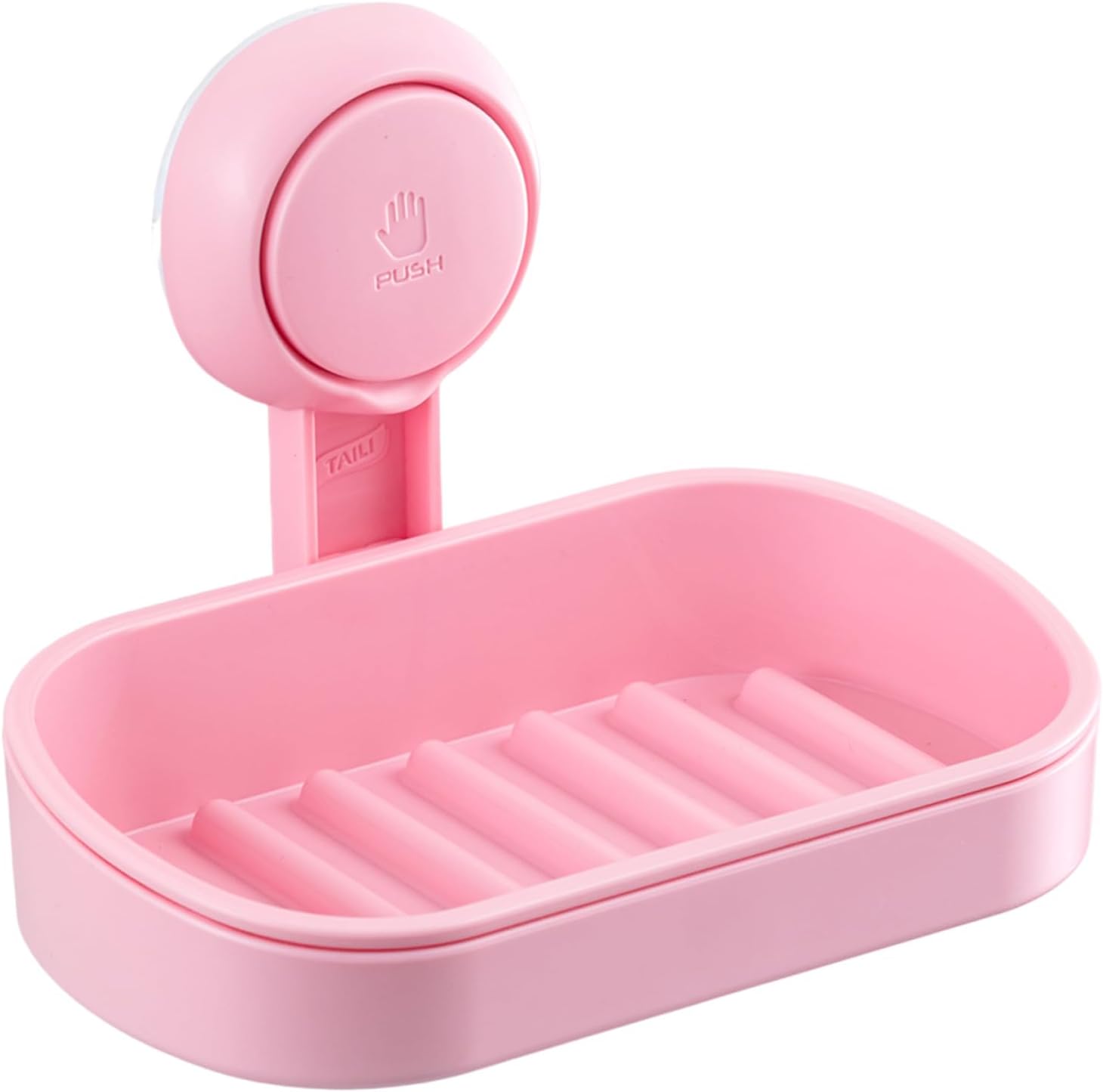 TAILI Soap Dish Soap Holder Suction Cup Powerful Vacuum Suction, Strong Sponge Holder for Shower, Bathroom, Tub and Kitchen Sink, Drill-Free, Removable