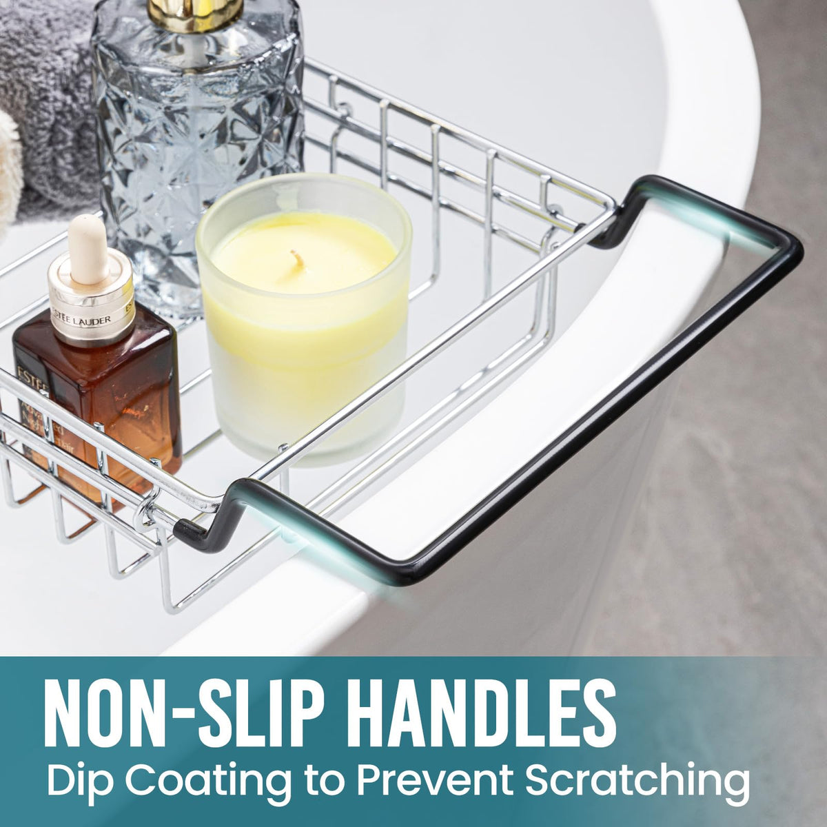 TAILI Bathtub Tray Table for Luxury Bath, Expandable Wide Bthtub Caddy