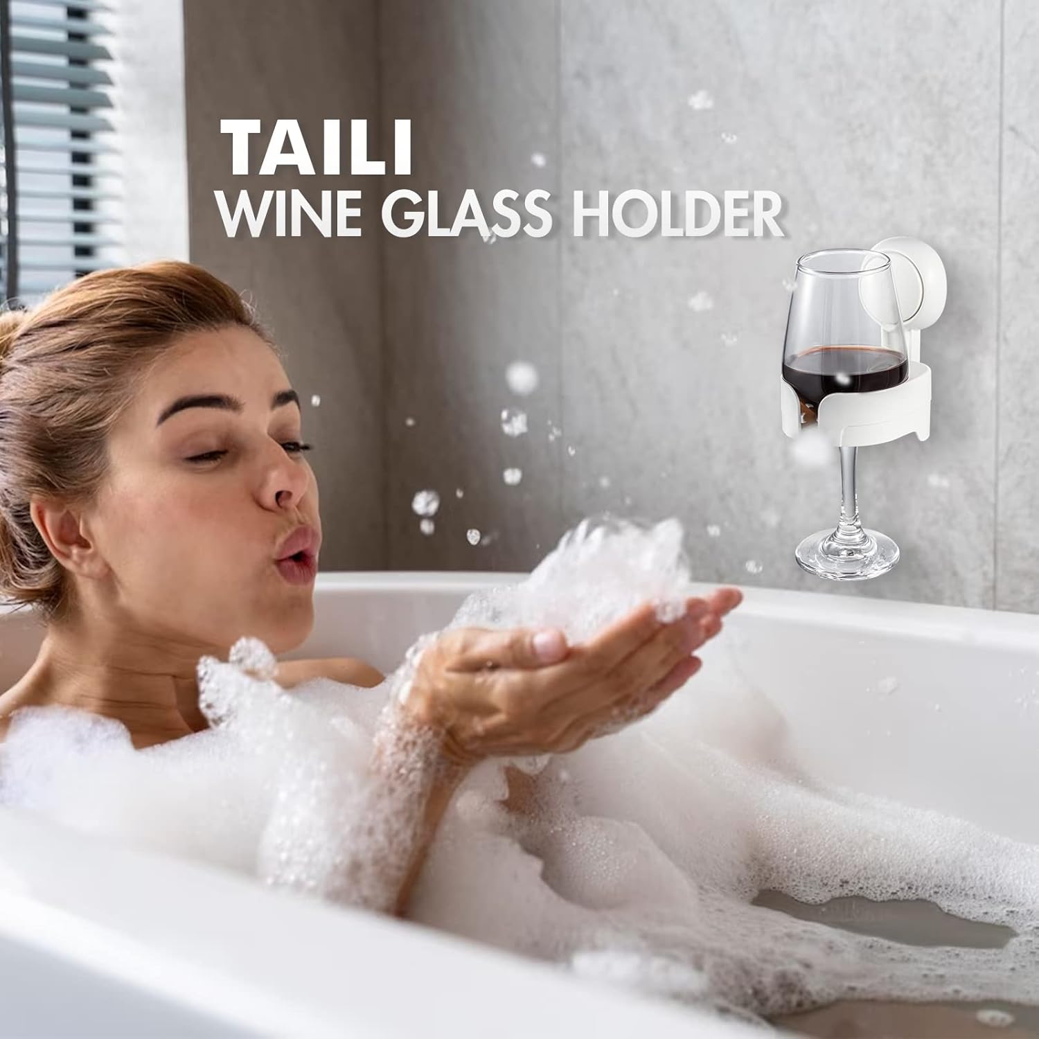 TAILI NICE Series Suction Wine Glass Holder – Removable No-Drill Wall Mount