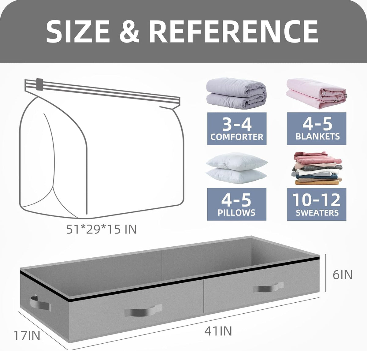 TAILI Under Bed Vacuum Storage Bags