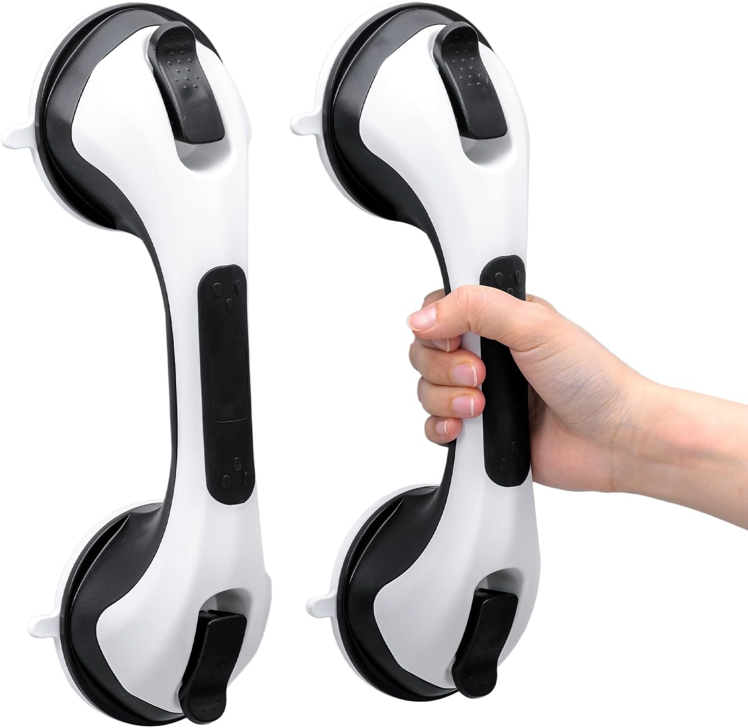 TAILI Nice Series 12 Inch Suction Shower Grab Bar – No-Drill Bathroom Safety Handle