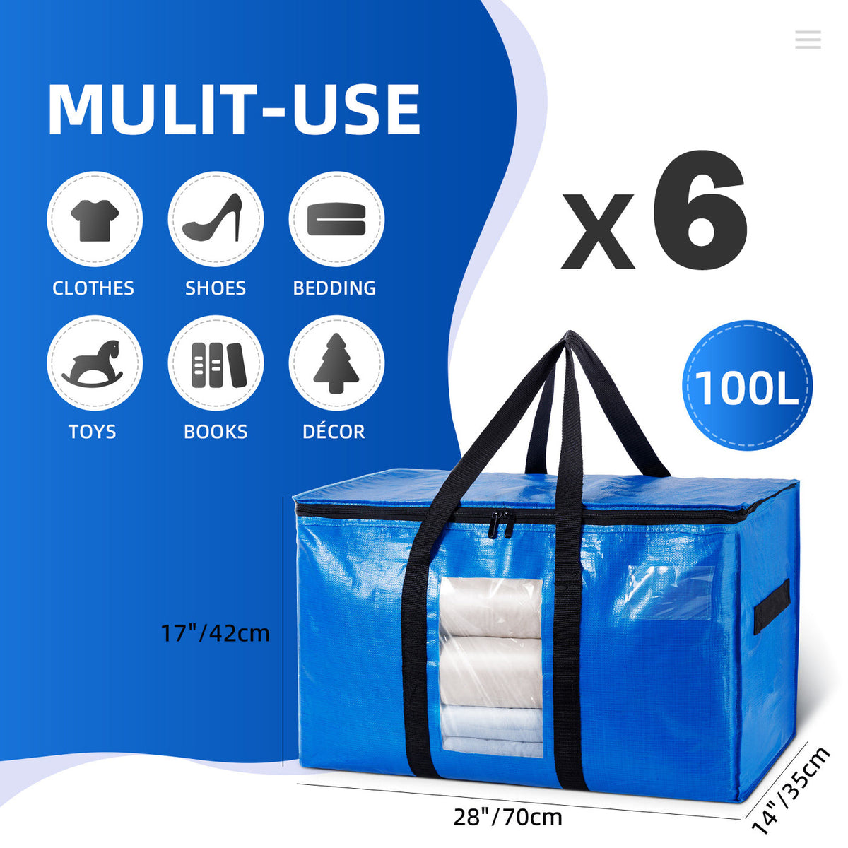 TAILI 15-Piece Moving Essentials Kit – 2-Pack 69 Gallon Storage Bags with Window, 6-Pack XL Moving Bags with Window, 6-Pack Jumbo Vacuum Storage Bags & Twin/Full Mattress Bag