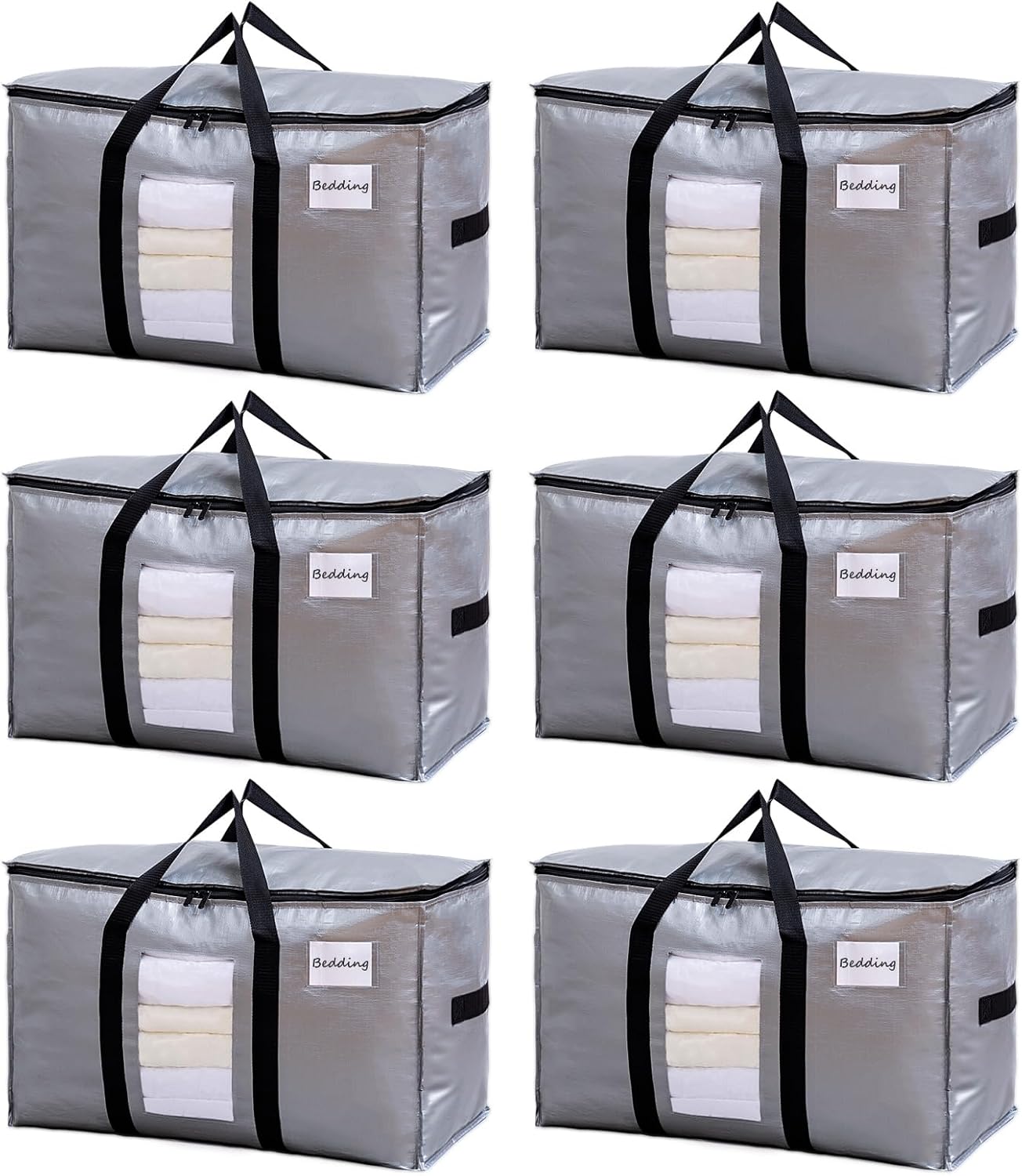 TAILI Silver Extra Large Moving Bags with Window