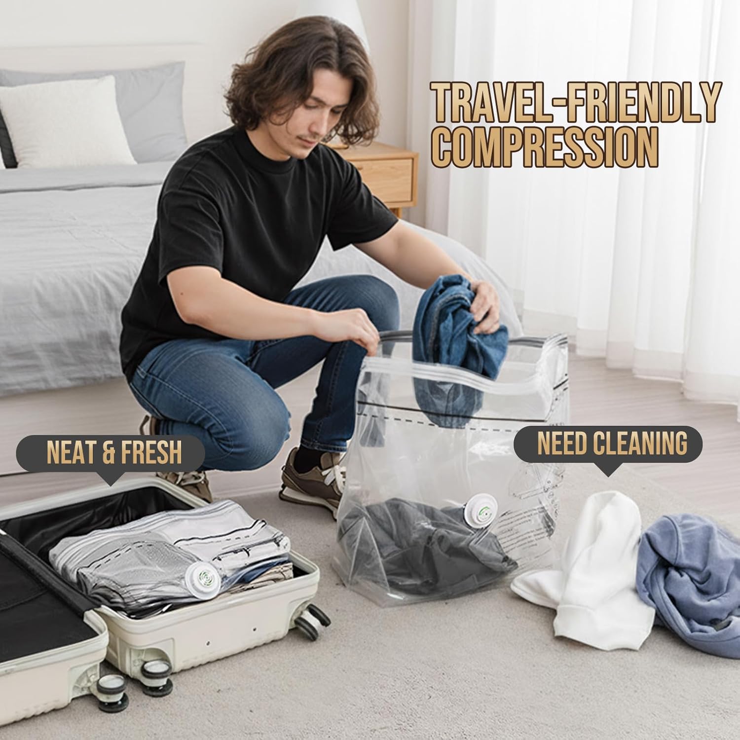 TAILI Clean Medium Cube Vacuum Storage Bags