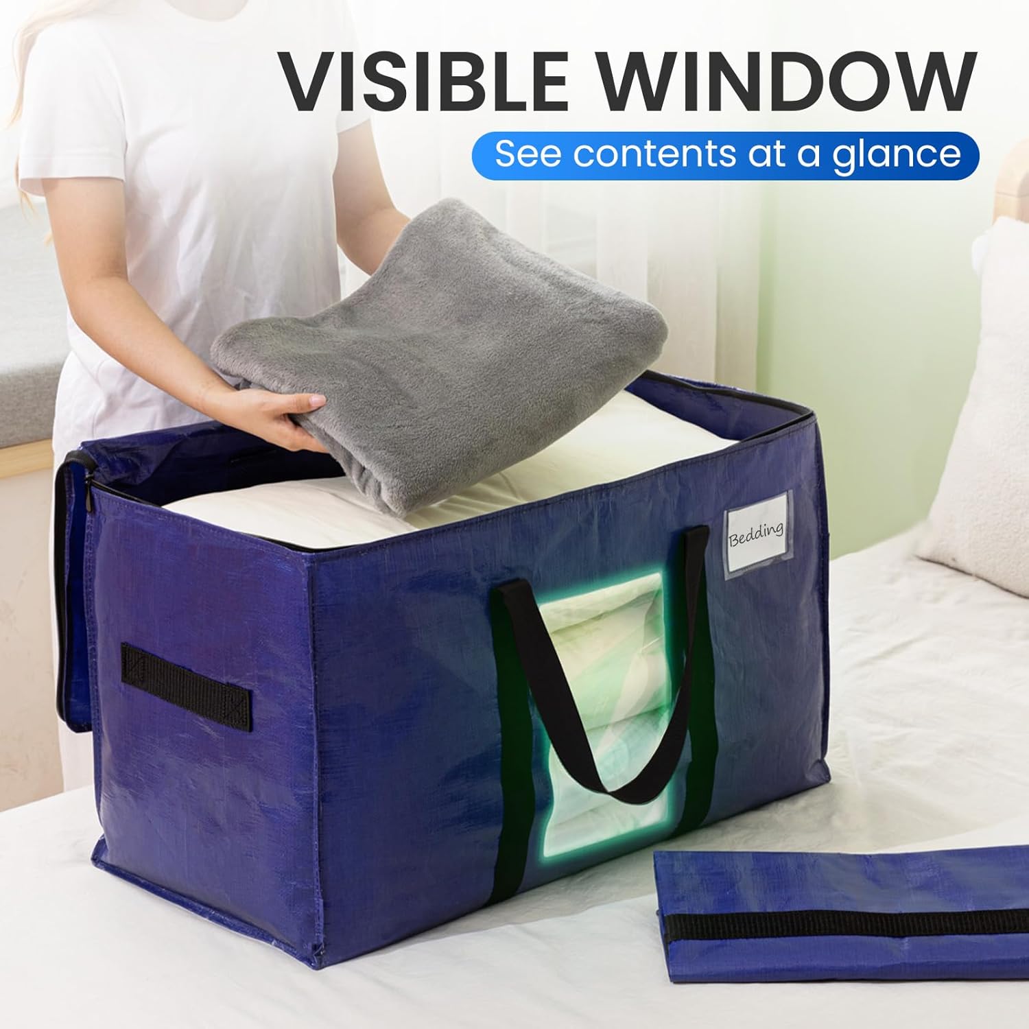 TAILI Dark Blue Extra Large  Moving Bags with Window