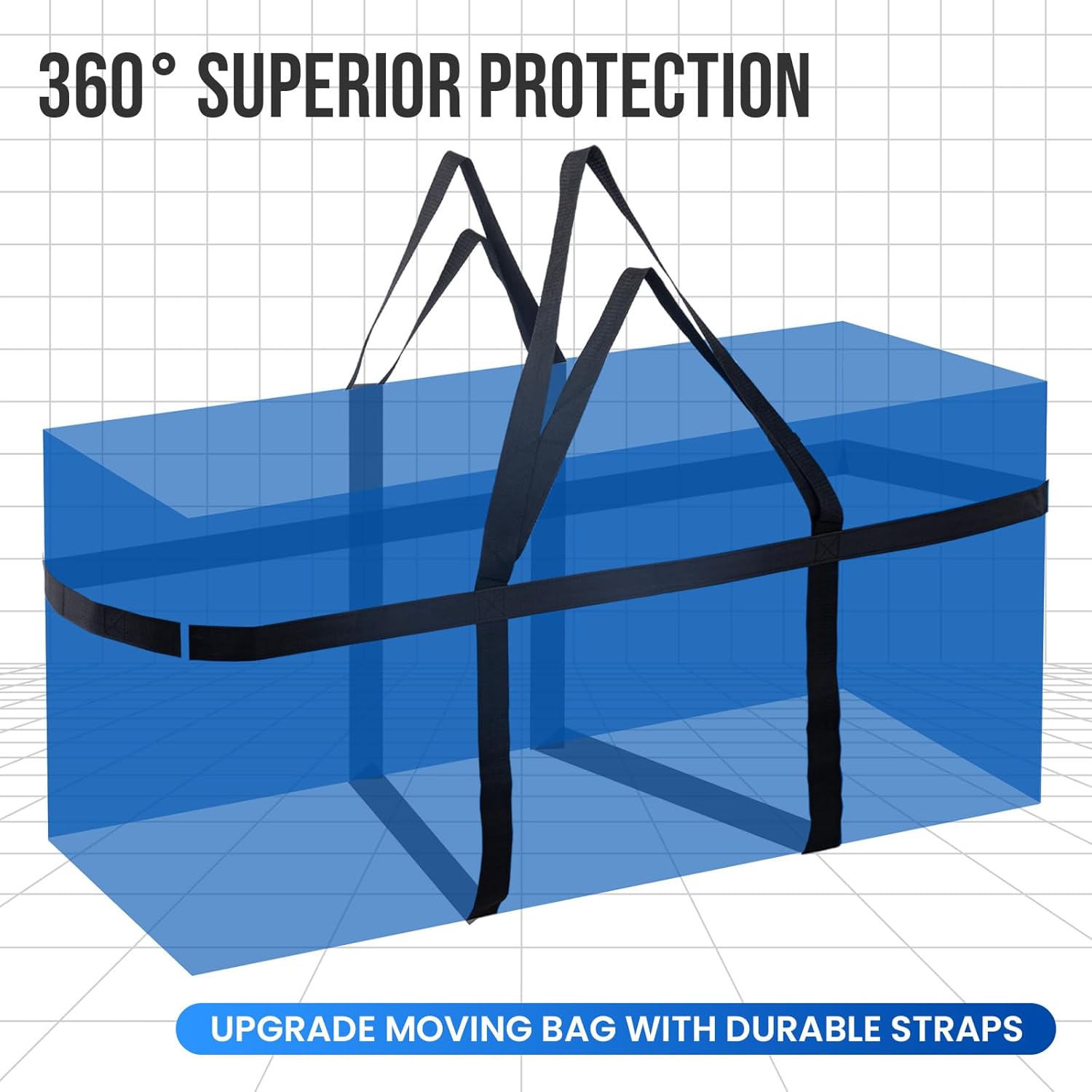 TAILI  69 Gallon Extra Blue Large Storage Bags with Window