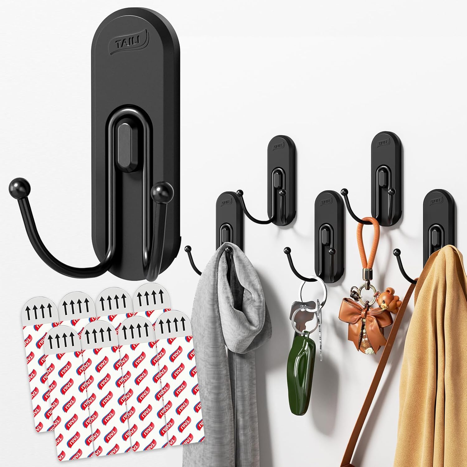 TAILI Easy-Metal Adhesive Coat Hooks