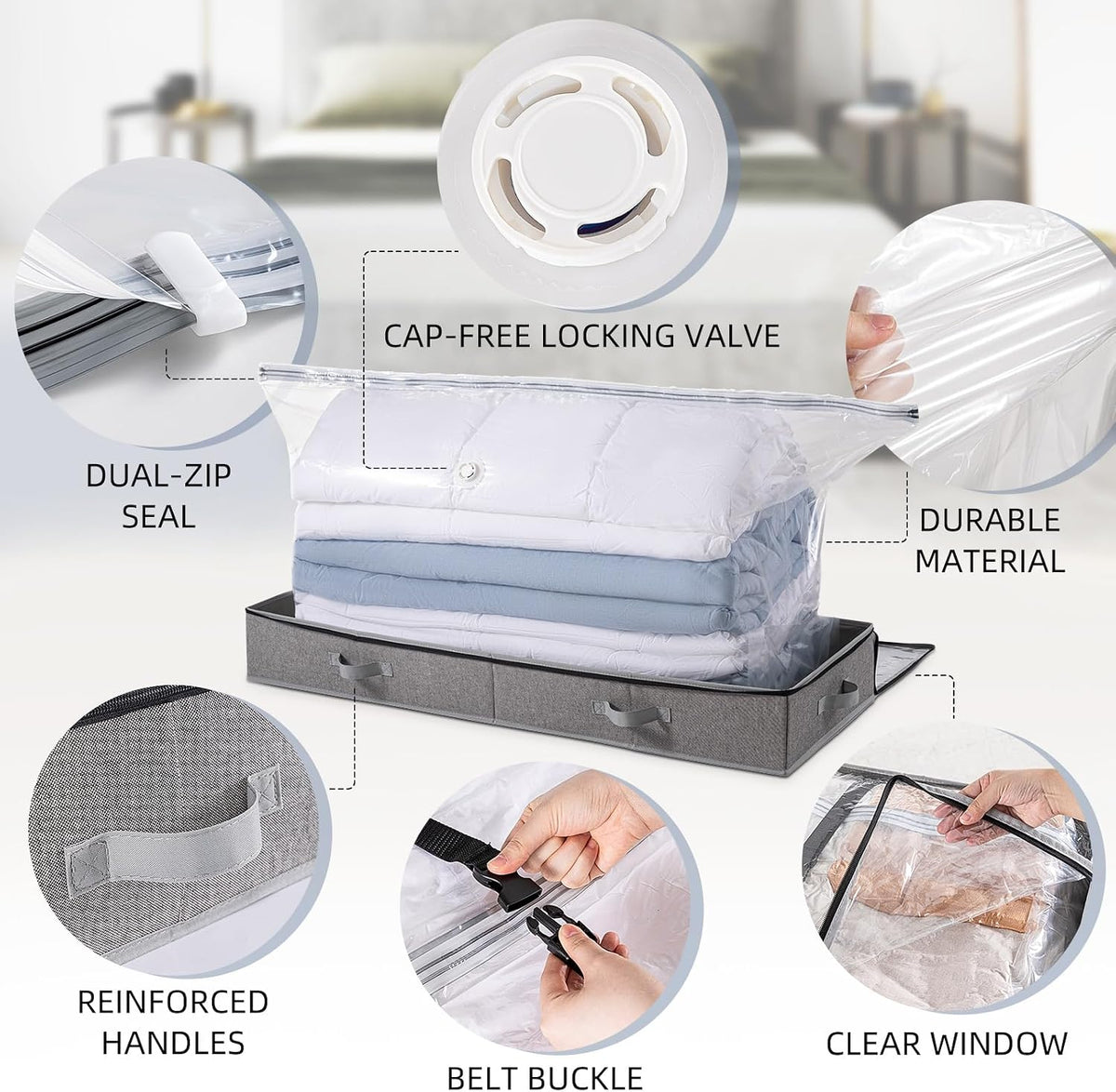 TAILI Under Bed Vacuum Storage Bags