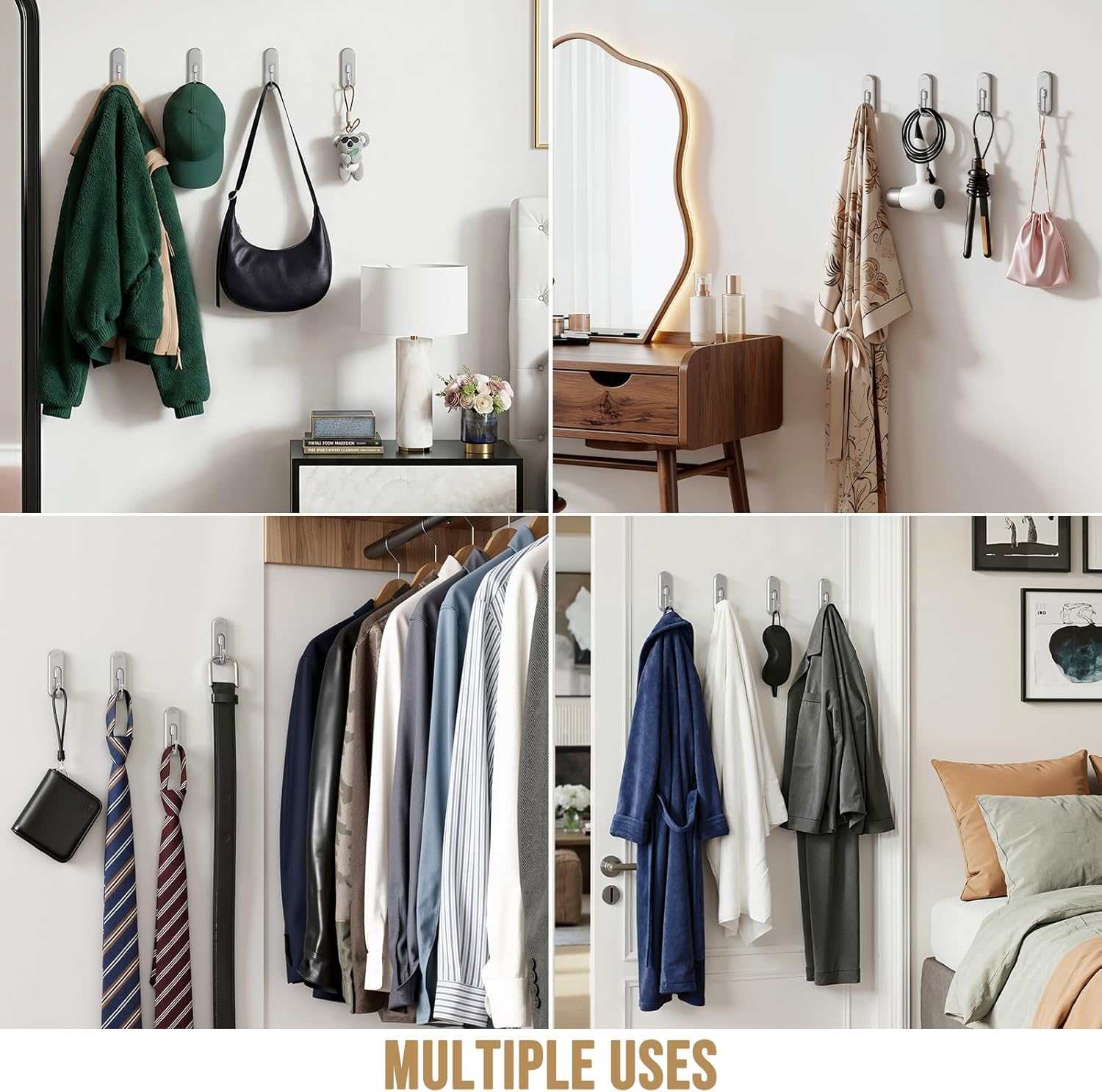 TAILI Easy-Metal Adhesive Coat Hooks