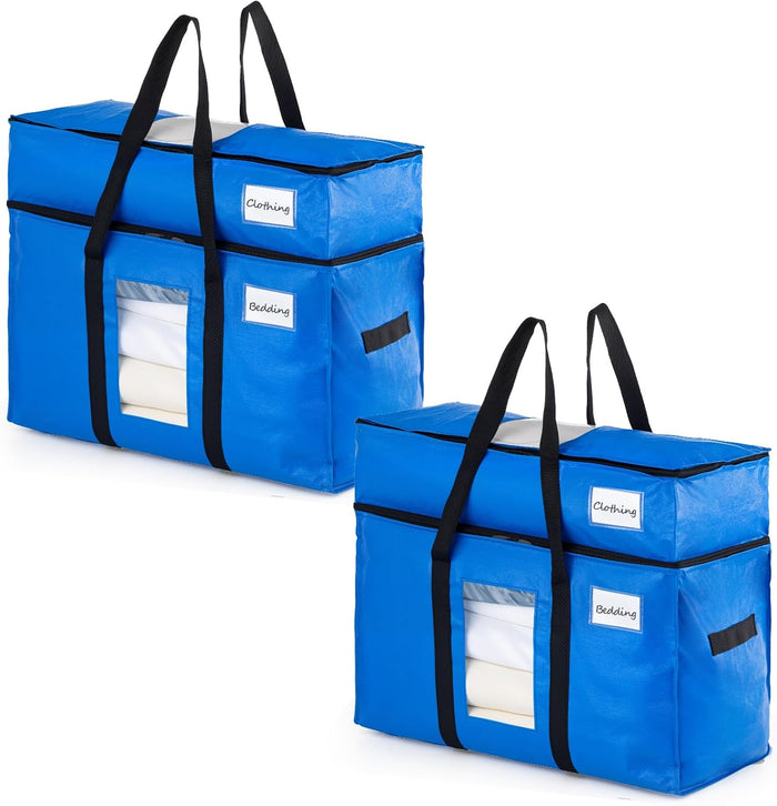 TAILI Storage Tote Series 2 Tier Moving Bags, Extra Large