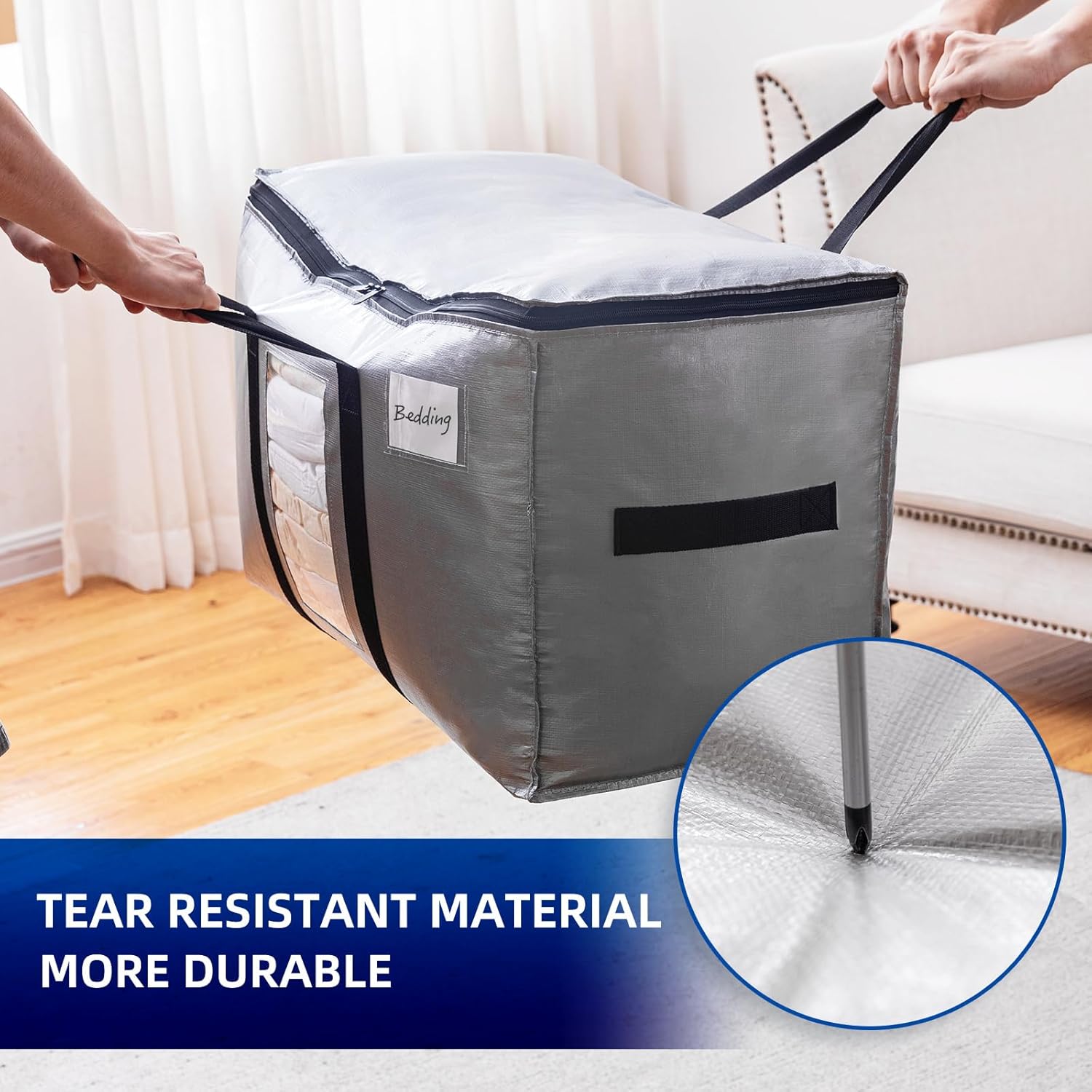 TAILI Silver Extra Large Moving Bags with Window