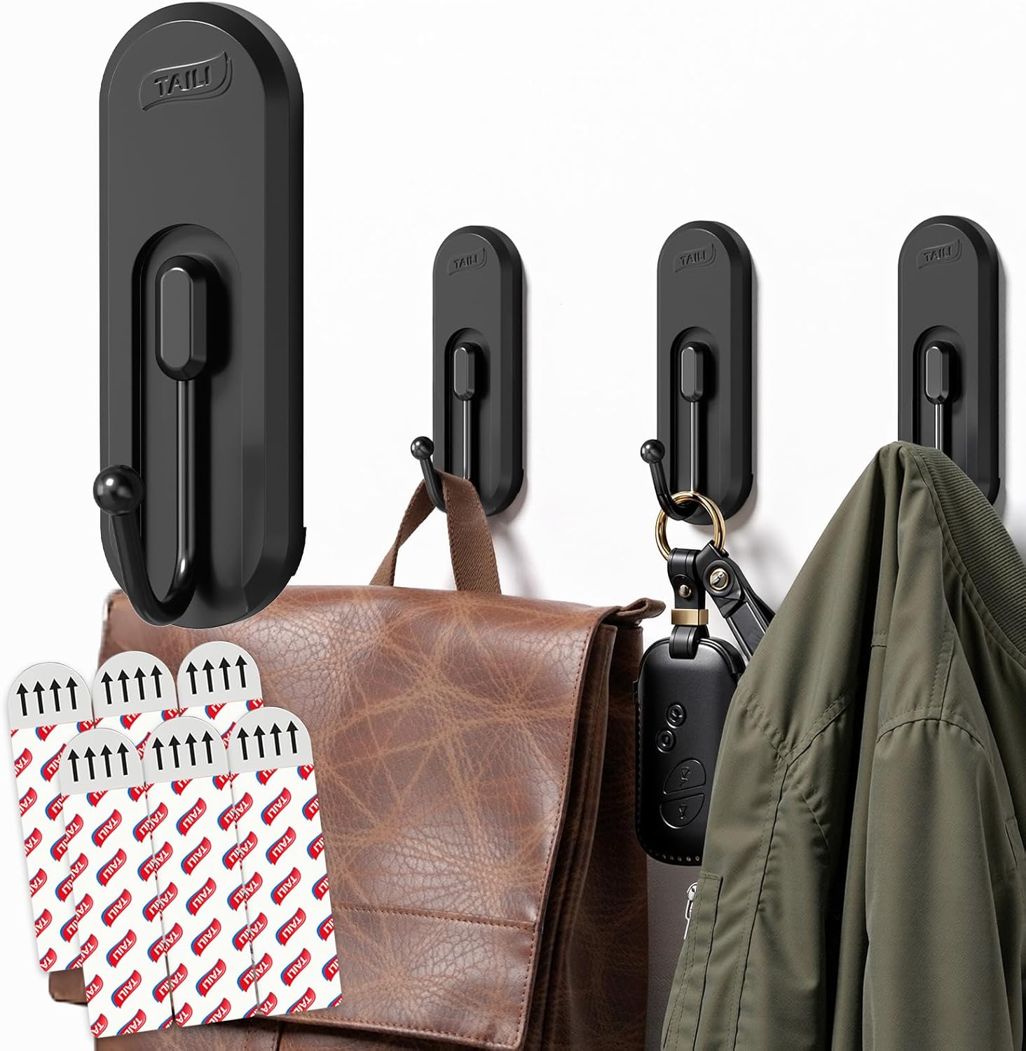 TAILI Easy-Metal Adhesive Coat Hooks