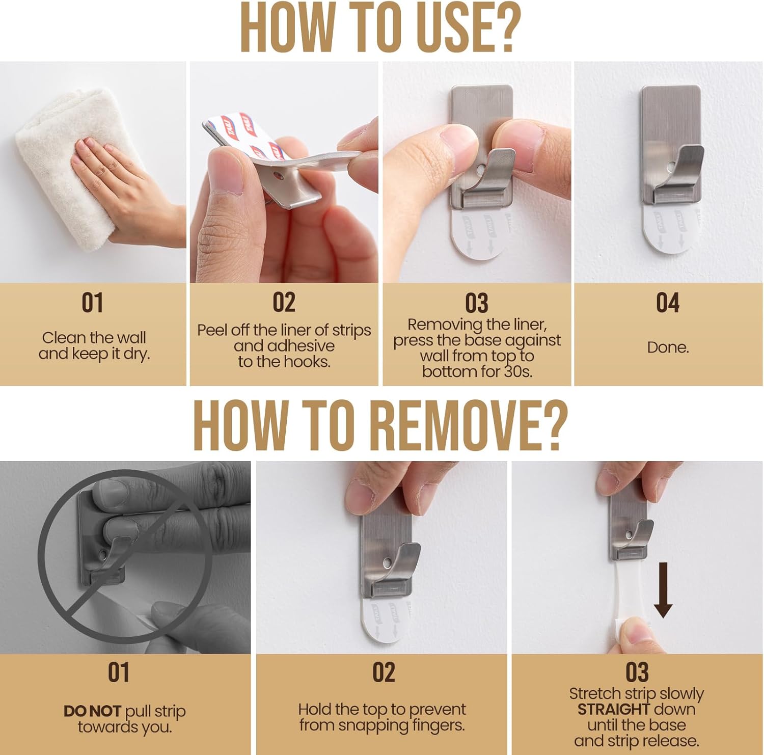 TAILI Easy-Metal Adhesive Hooks