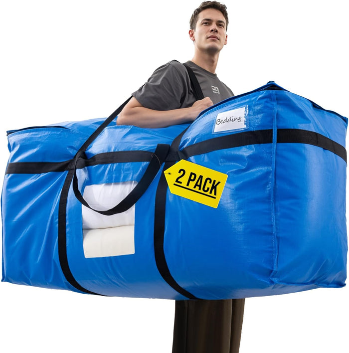 TAILI  69 Gallon Extra Blue Large Storage Bags with Window