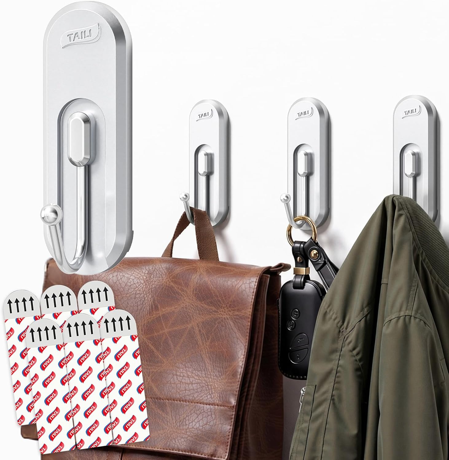 TAILI Easy-Metal Adhesive Coat Hooks