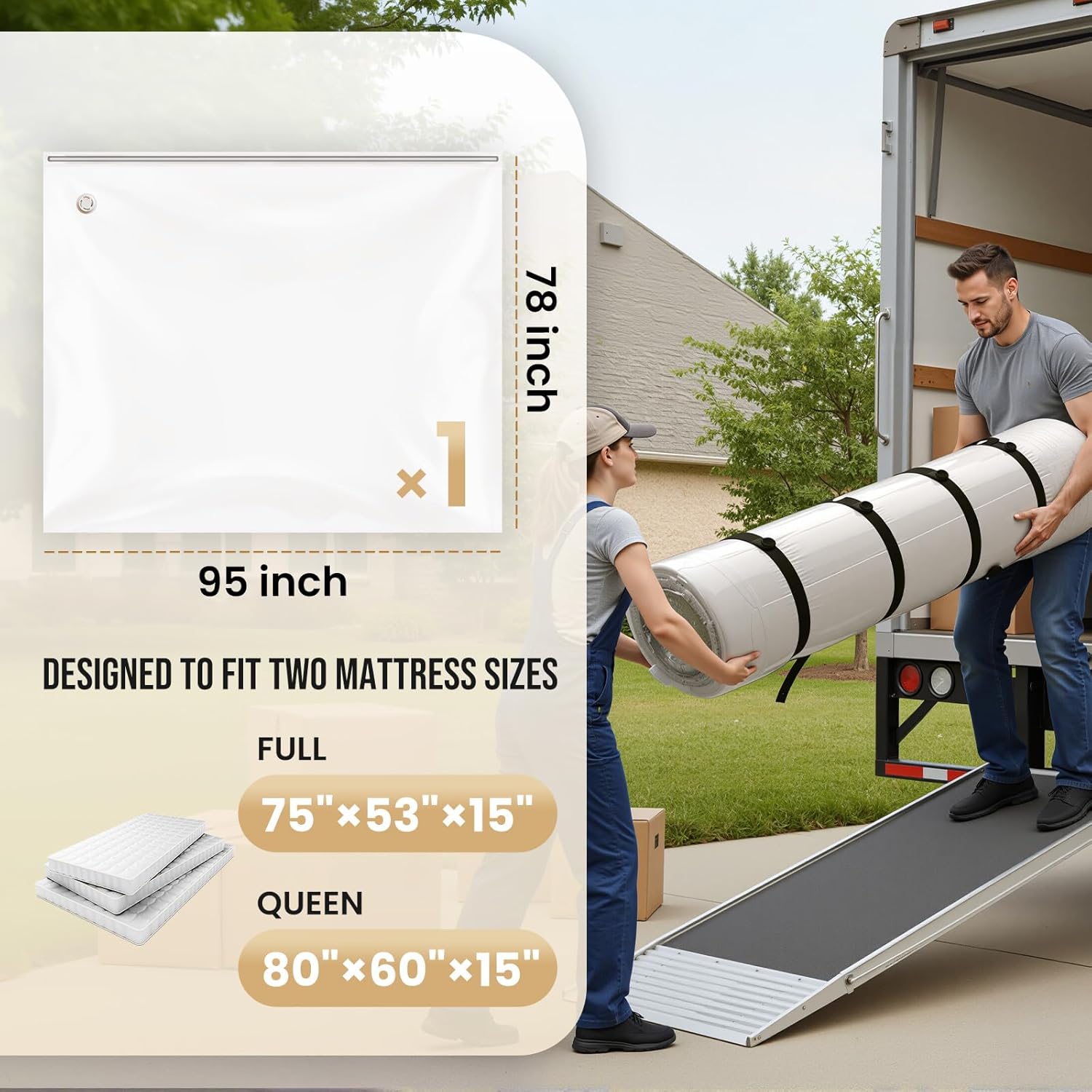 TAILI Mattress Vacuum Storage Bag with Straps