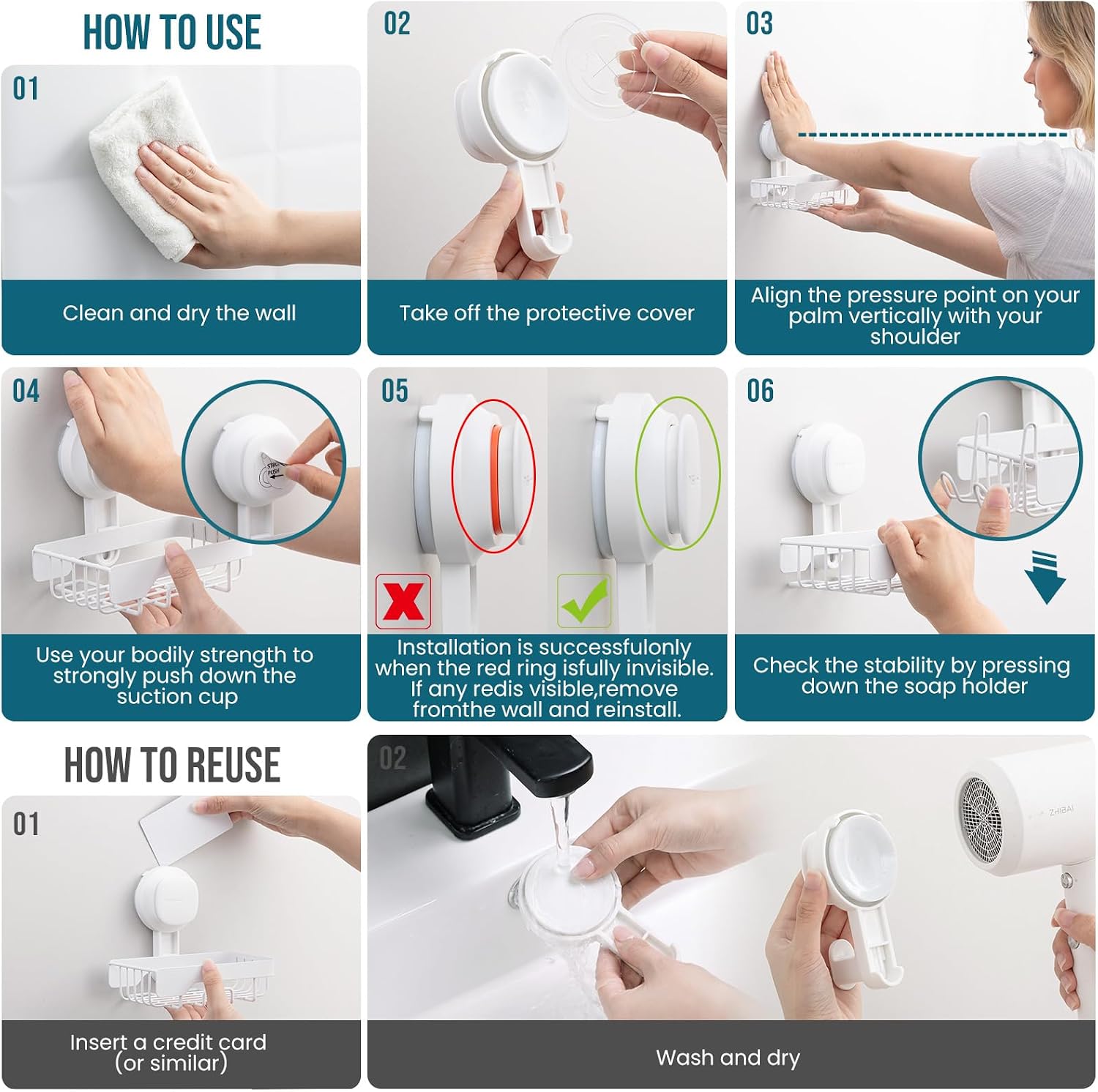 TAILI Suction Visible Indicator Soap Dish