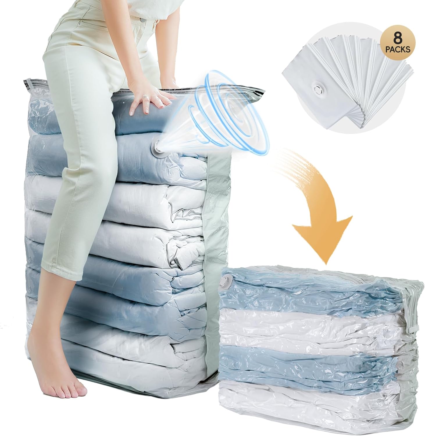 TAILI Cream Cube Vacuum Storage Bags