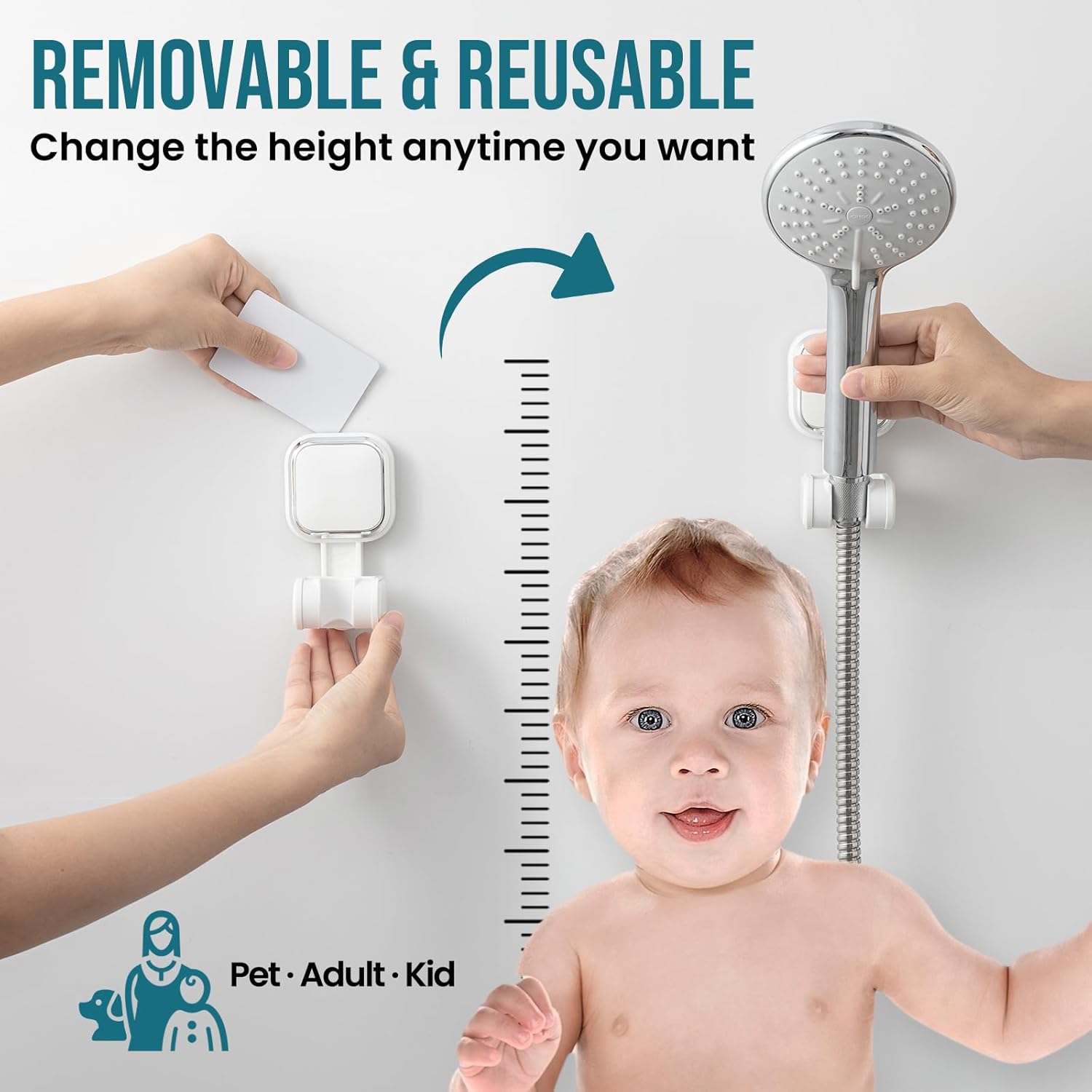 TAILI Bathroom Nice Series Shower Head Holder, No Drill