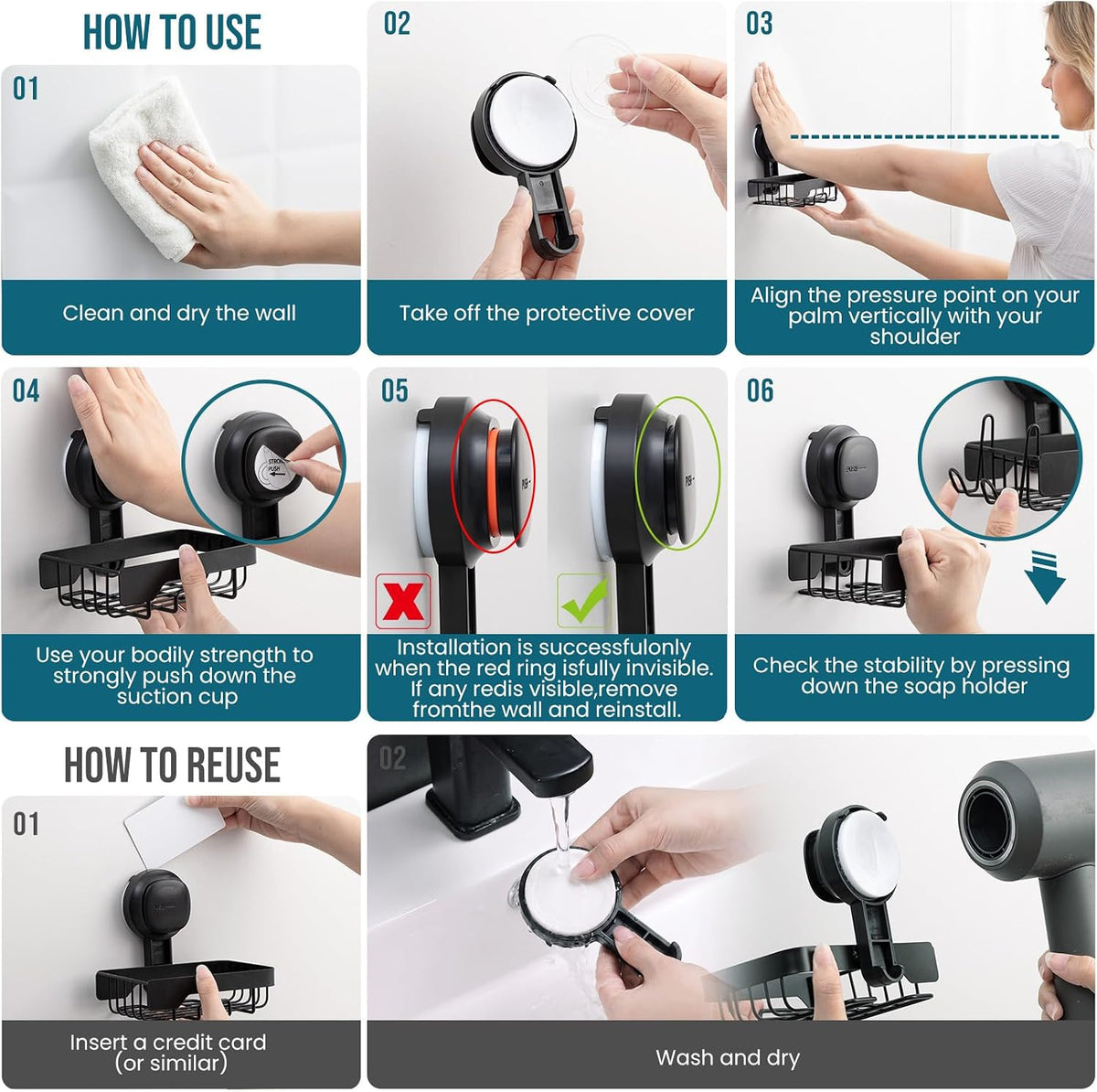 TAILI Suction Visible Indicator Soap Dish