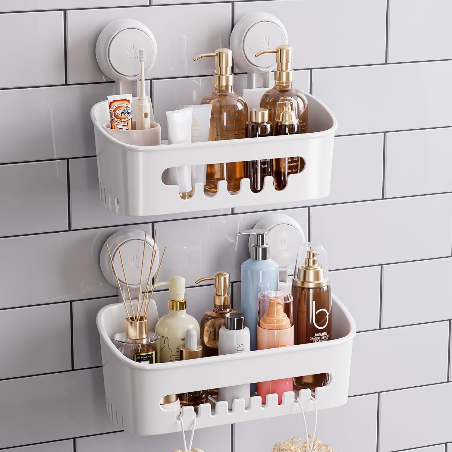 TAILI Nice Series Suction Shower Caddy – Drill-Free Wall Organizer