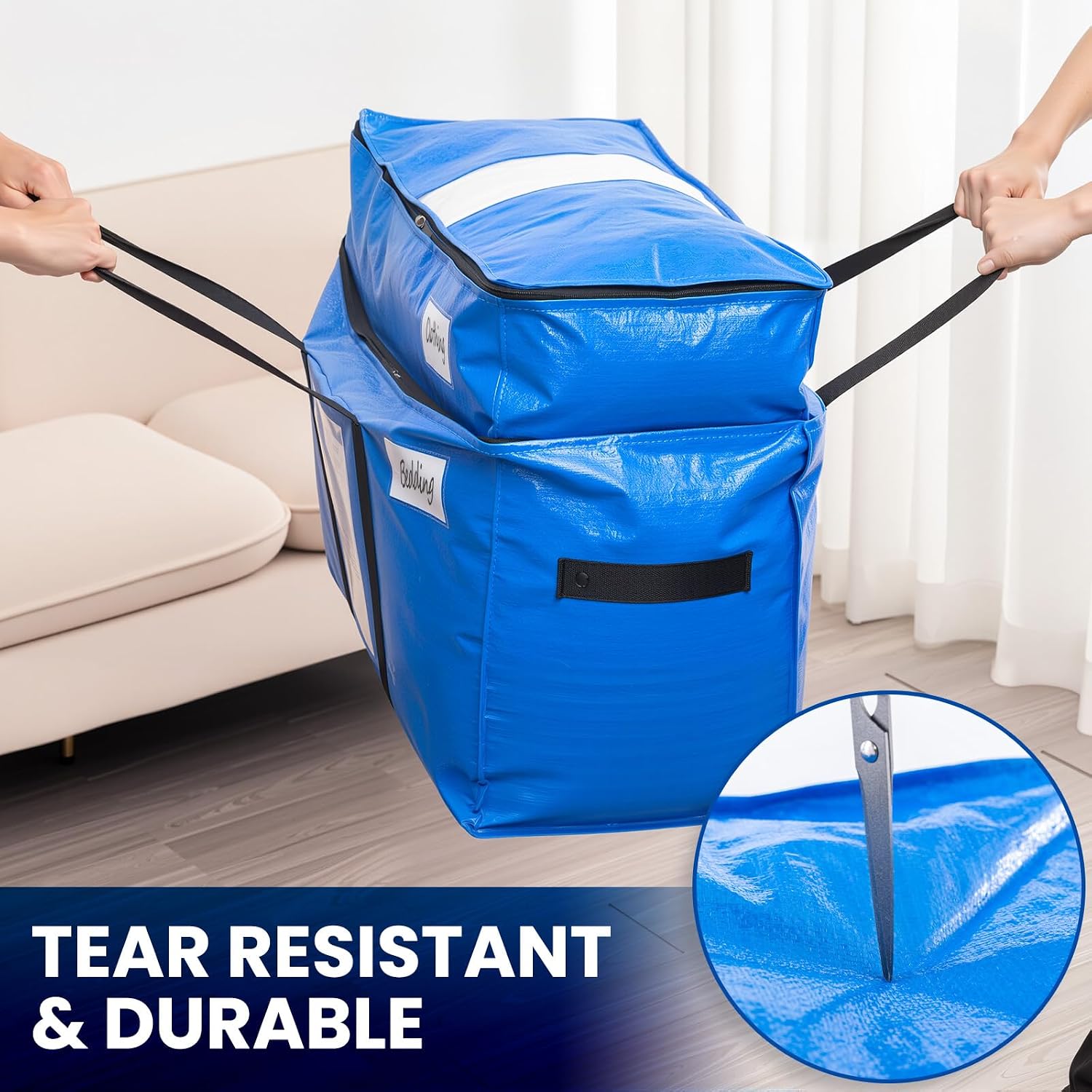 TAILI Storage Tote Series 2 Tier Moving Bags, Extra Large