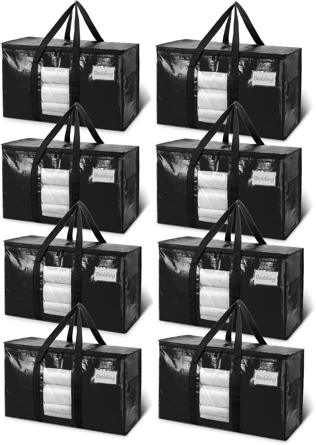 TAILI Black Extra Large Moving Bags with Window