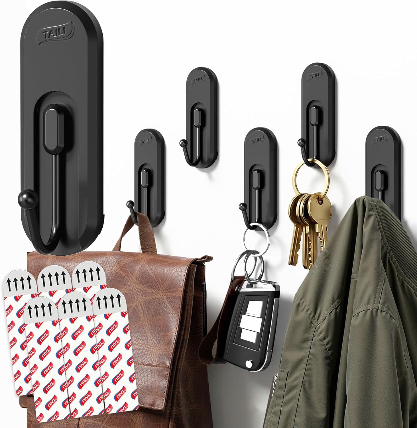 TAILI Easy-Metal Adhesive Coat Hooks