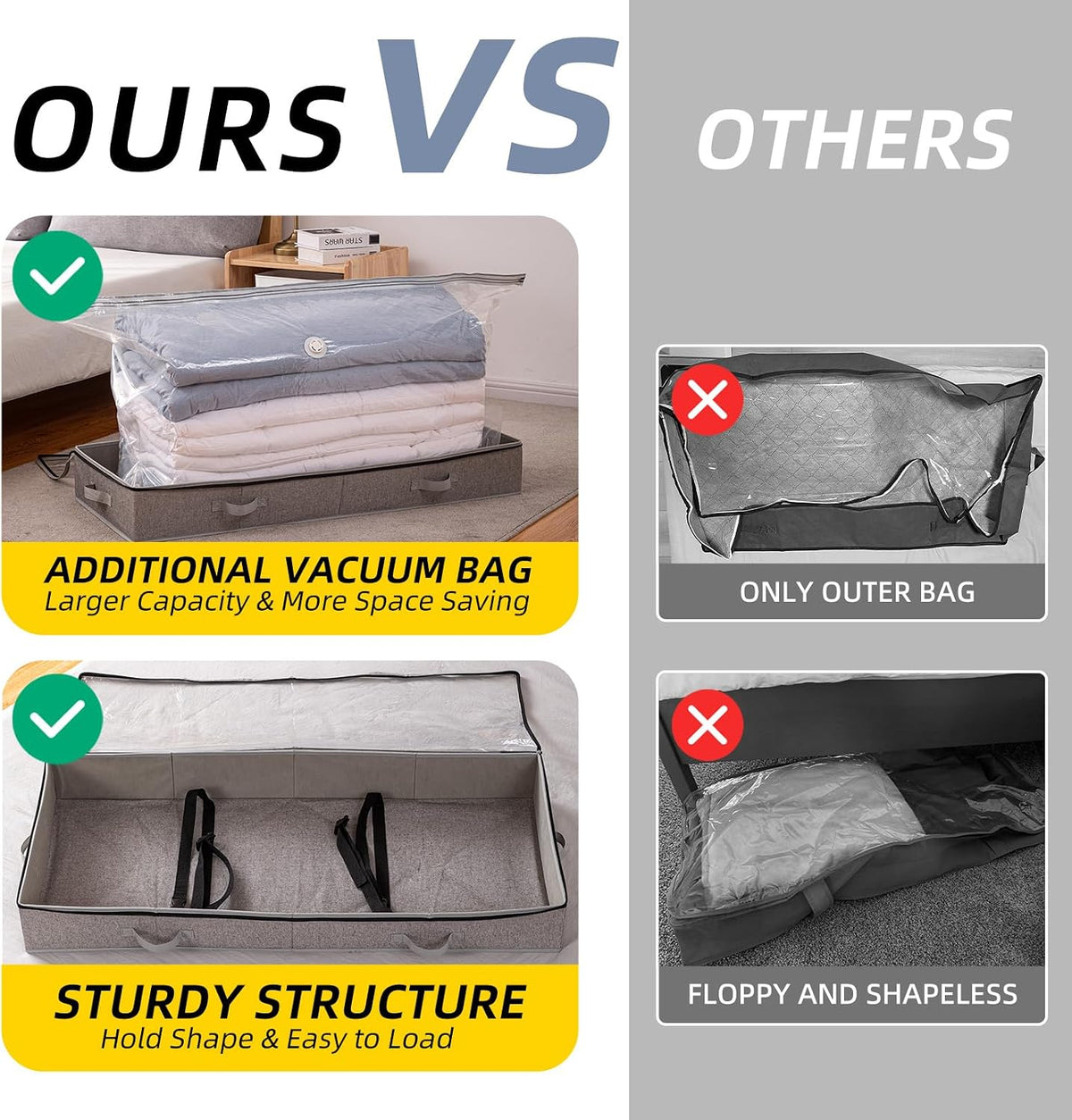 TAILI Under Bed Vacuum Storage Bags
