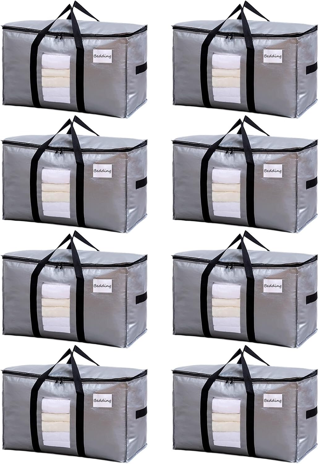 TAILI Silver Extra Large Moving Bags with Window