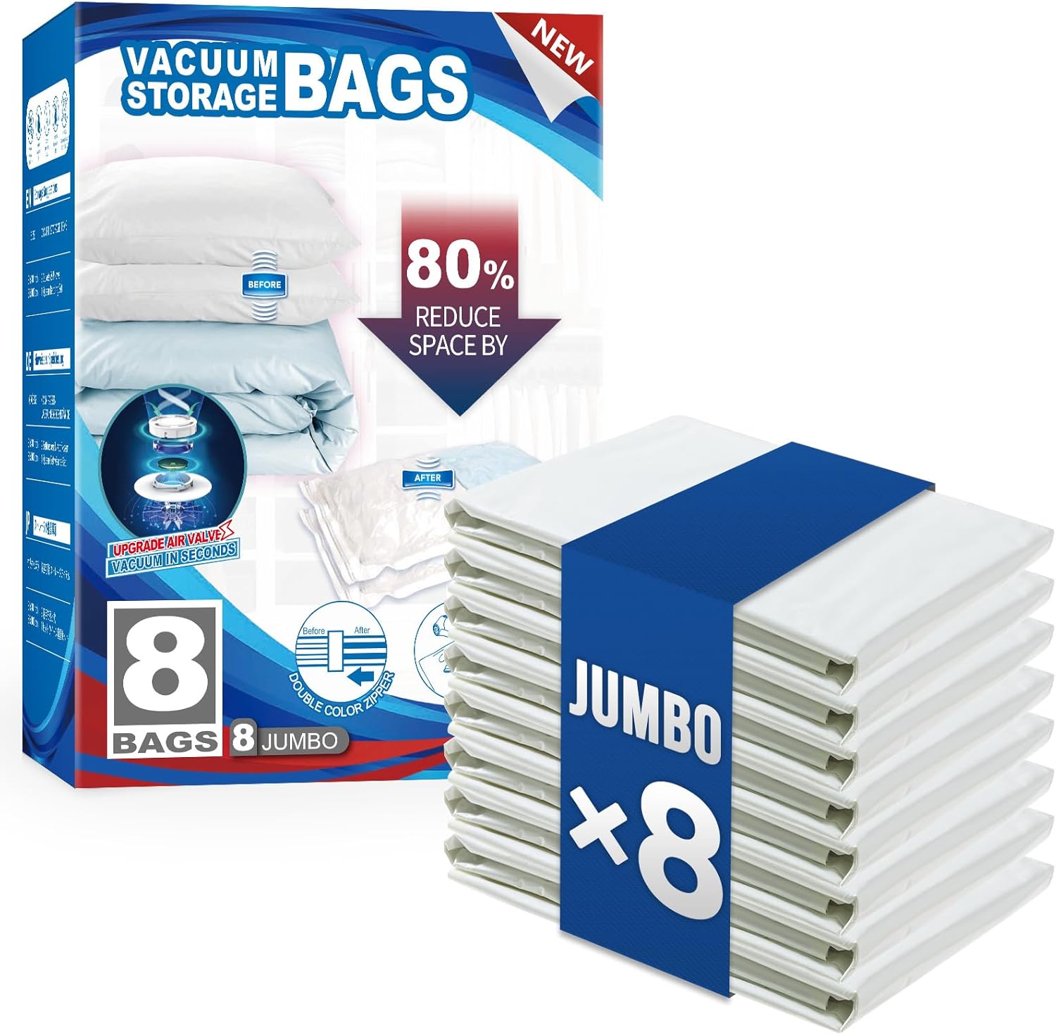 TAILI Cream Flat Vacuum Storage Bags