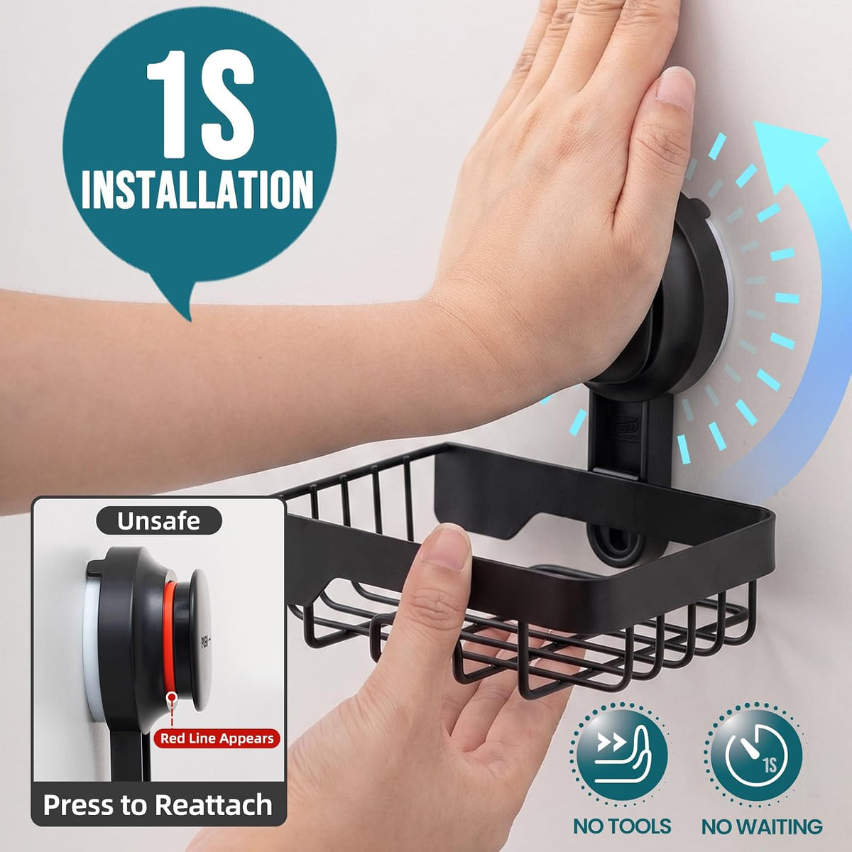 TAILI Suction Visible Indicator Soap Dish