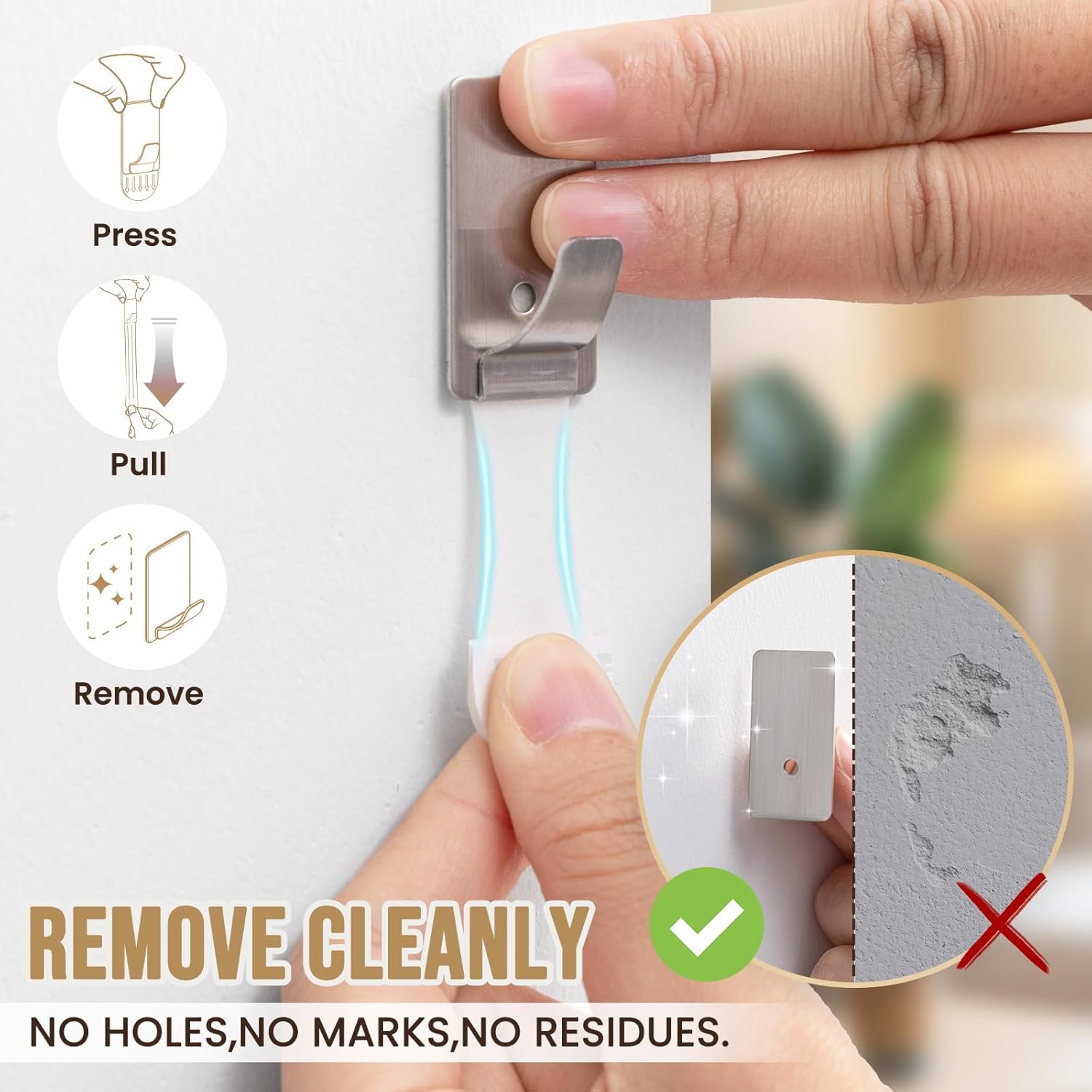 TAILI Easy-Metal Adhesive Hooks