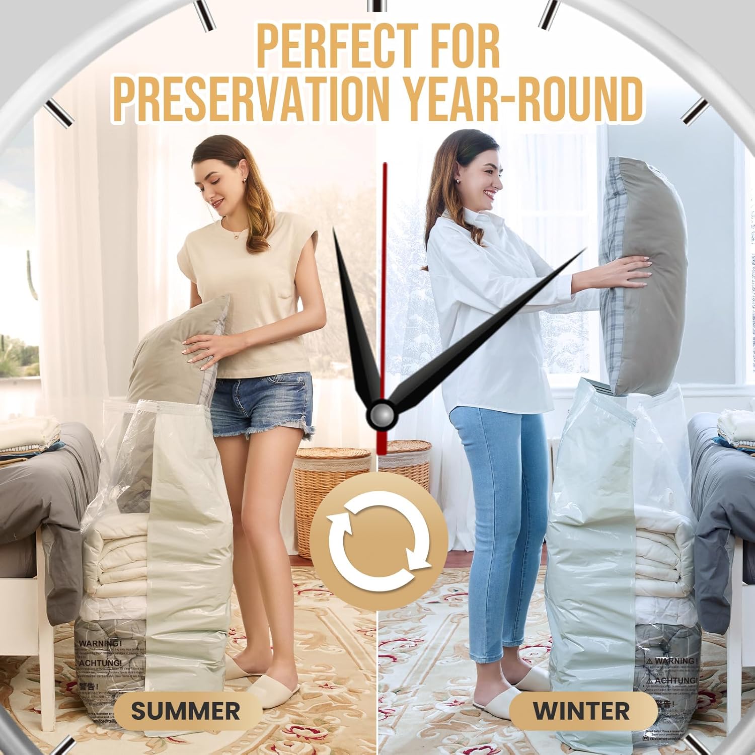 TAILI Cream Cube Vacuum Storage Bags