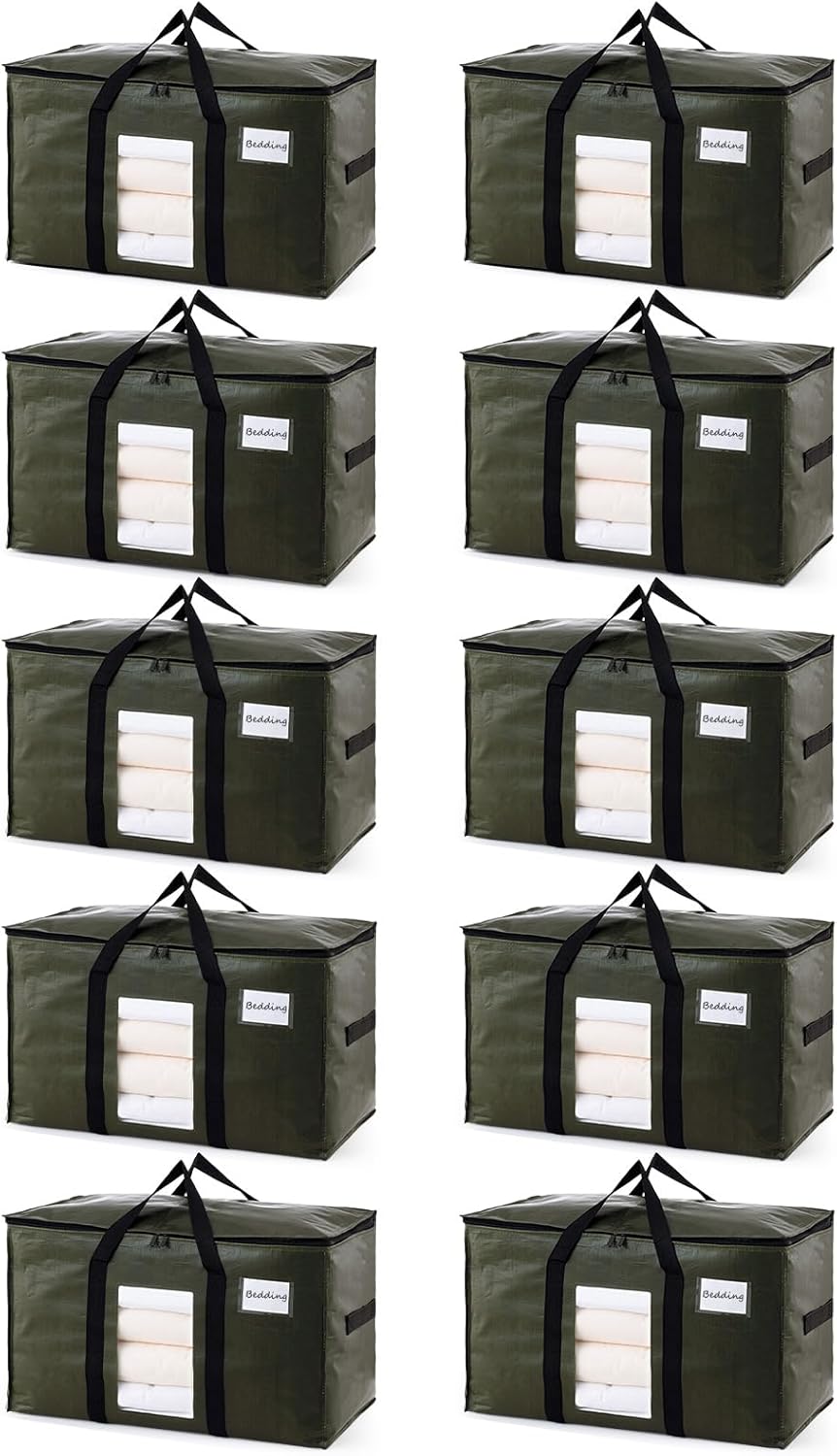 TAILI Green Extra Large Moving Bags with Window