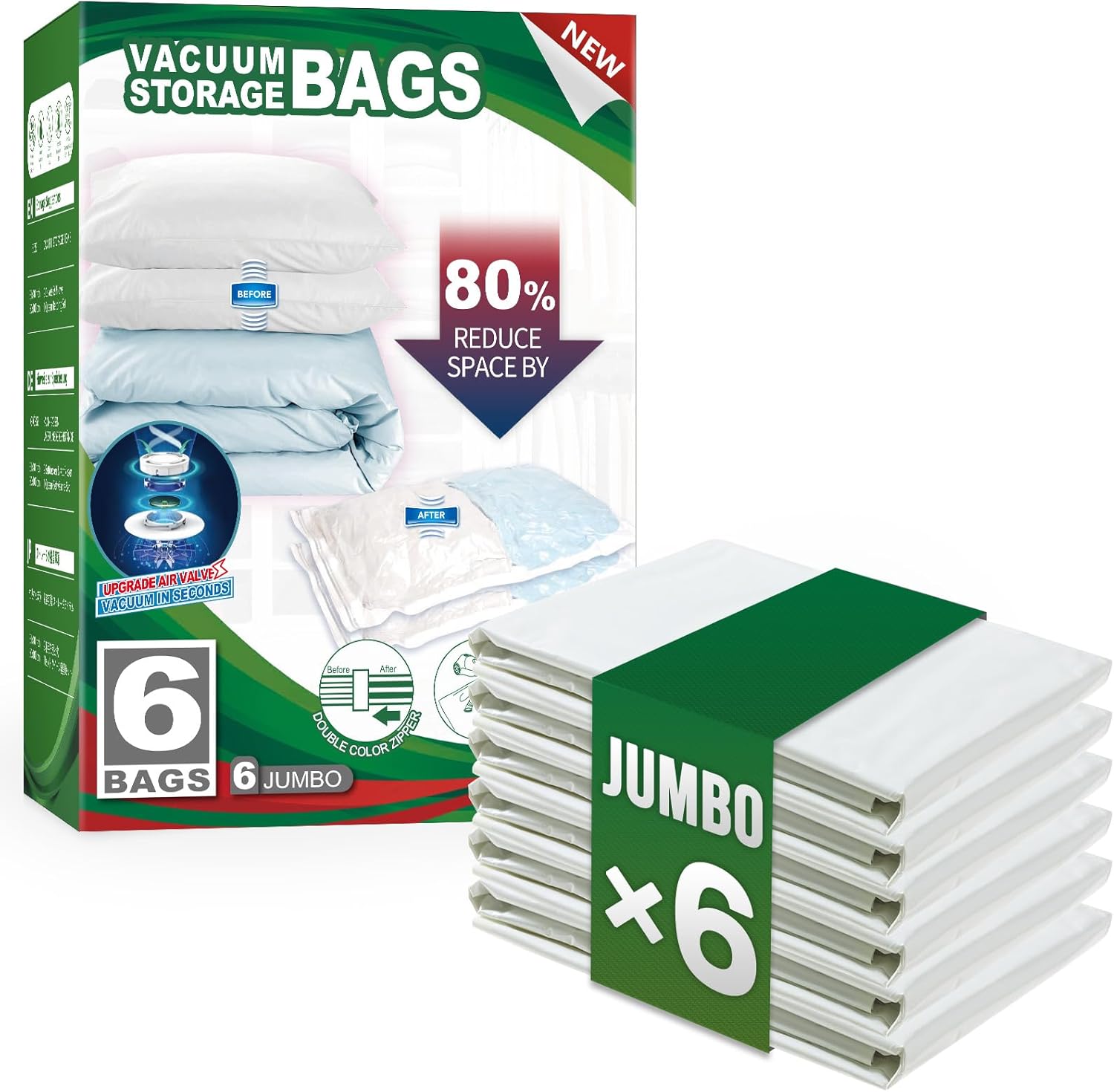 TAILI Cream Flat Vacuum Storage Bags