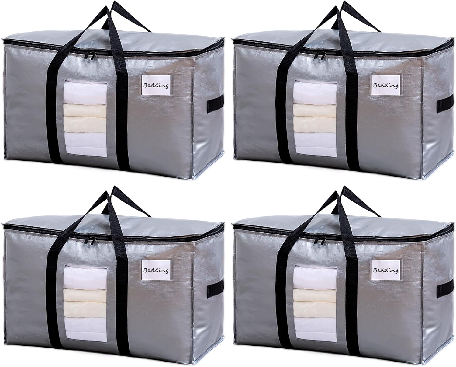 TAILI Silver Extra Large Moving Bags with Window