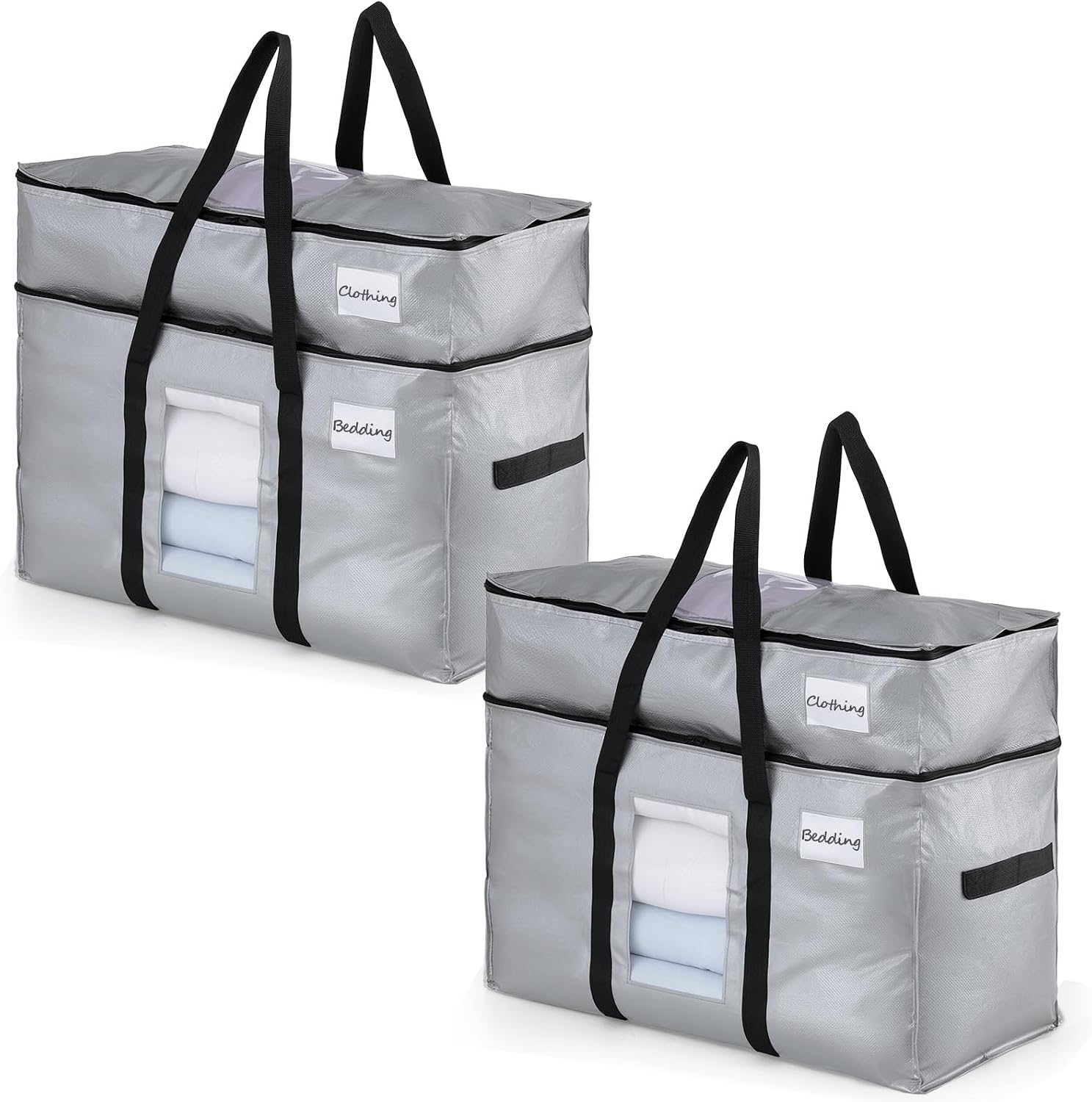 TAILI Storage Tote Series 2 Tier Moving Bags, Extra Large