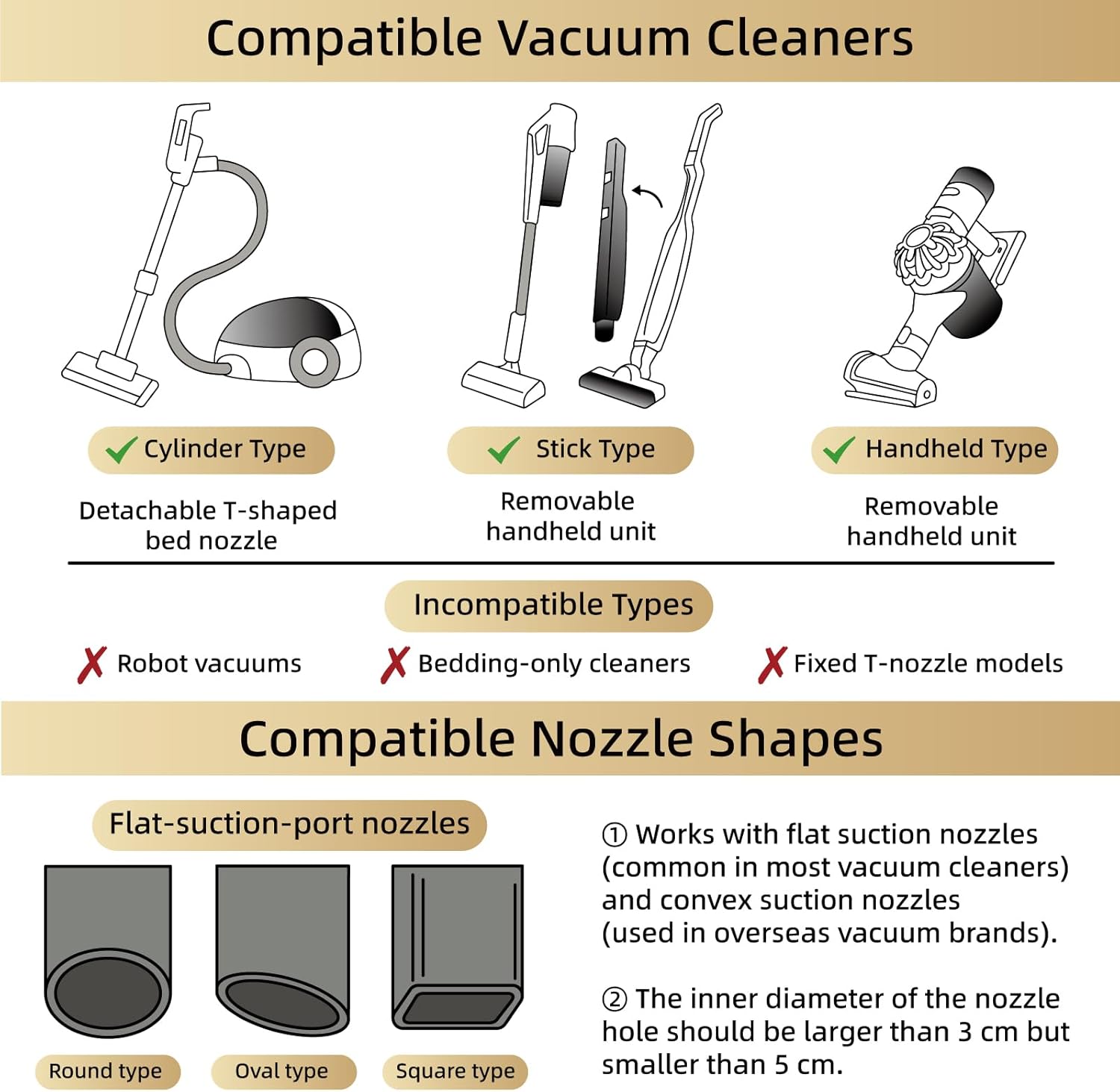 TAILI Long Side Zip Vacuum Storage Bags