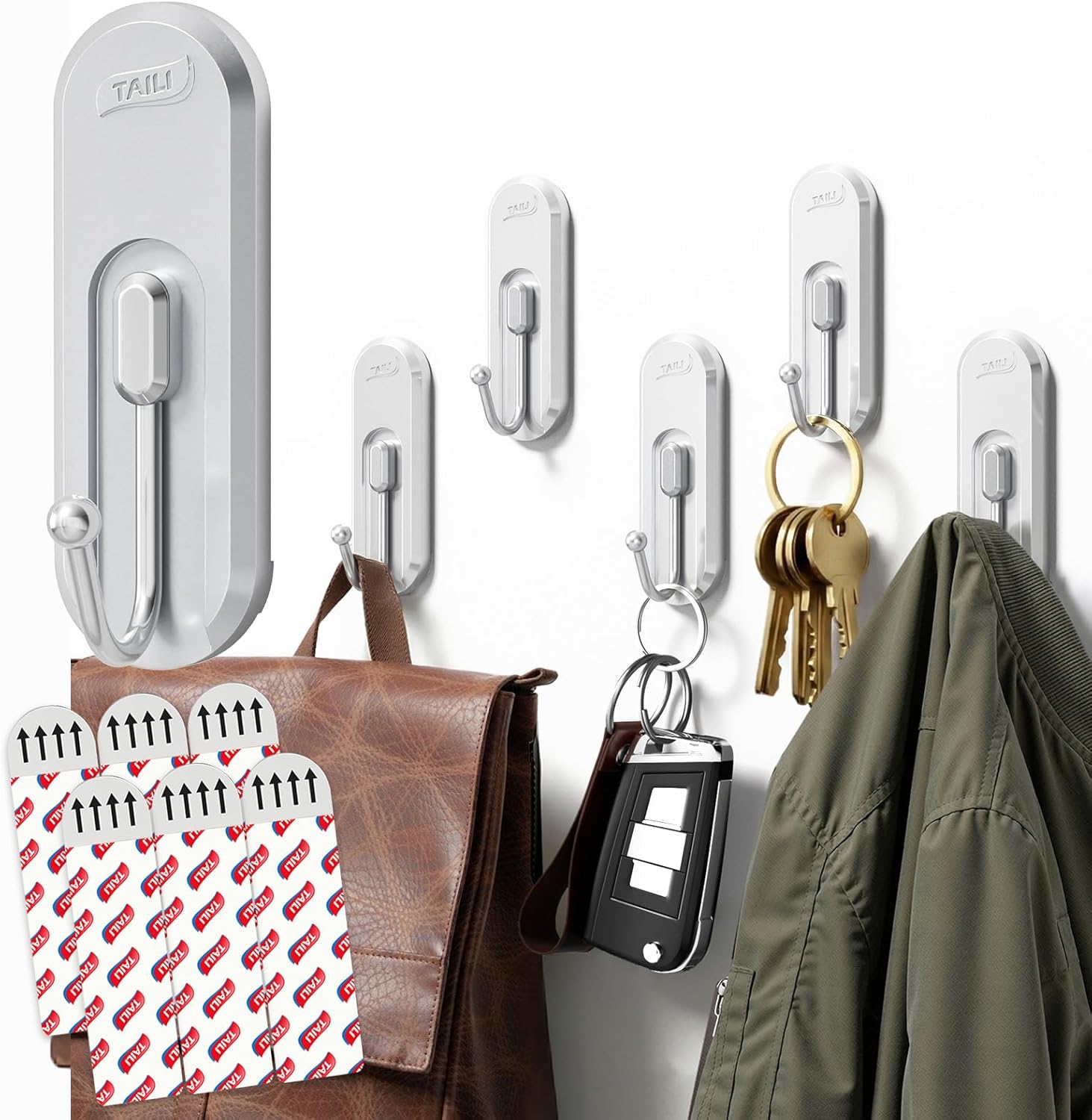 TAILI Easy-Metal Adhesive Coat Hooks