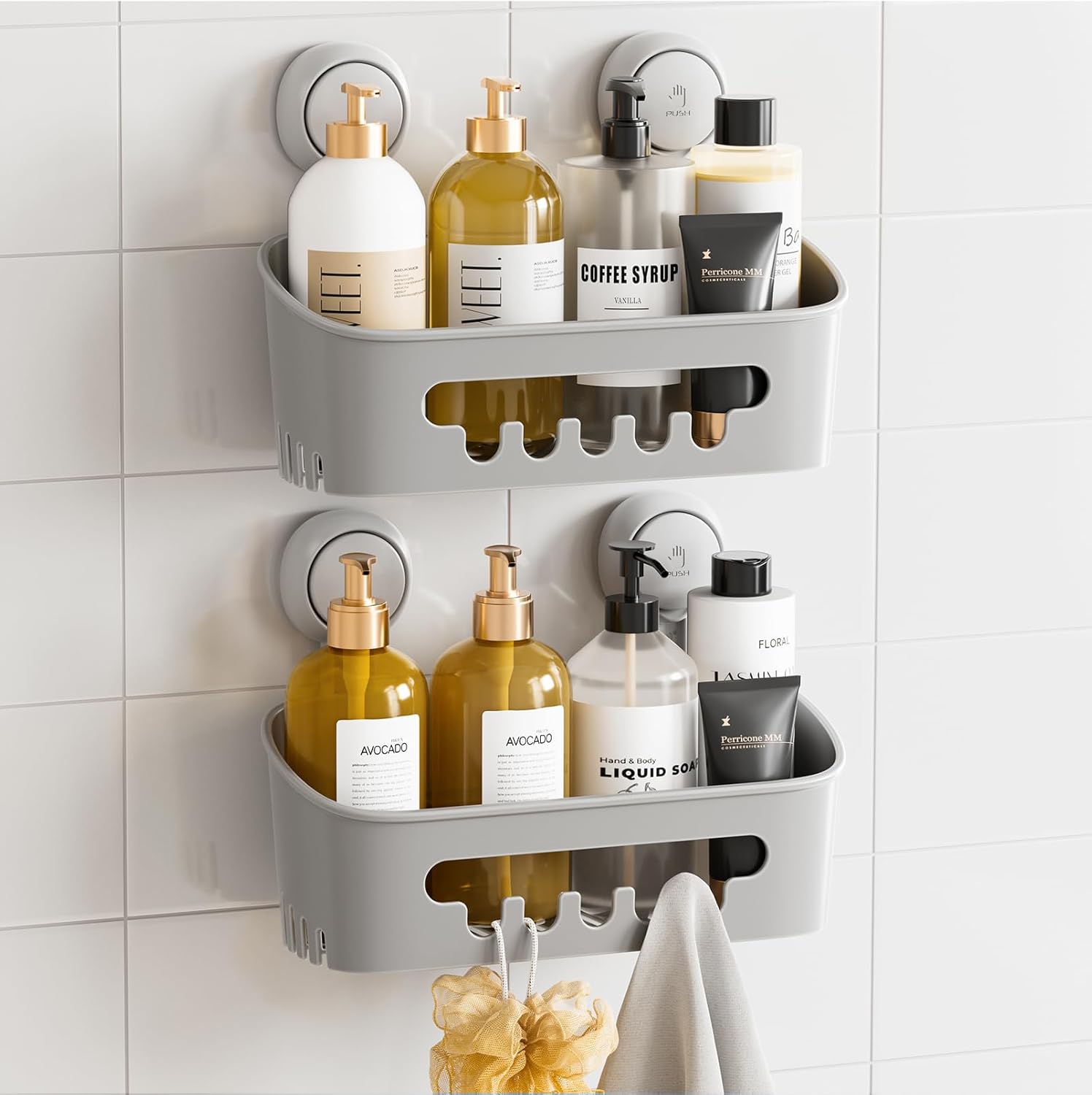 TAILI Nice Series Suction Shower Caddy – Drill-Free Wall Organizer