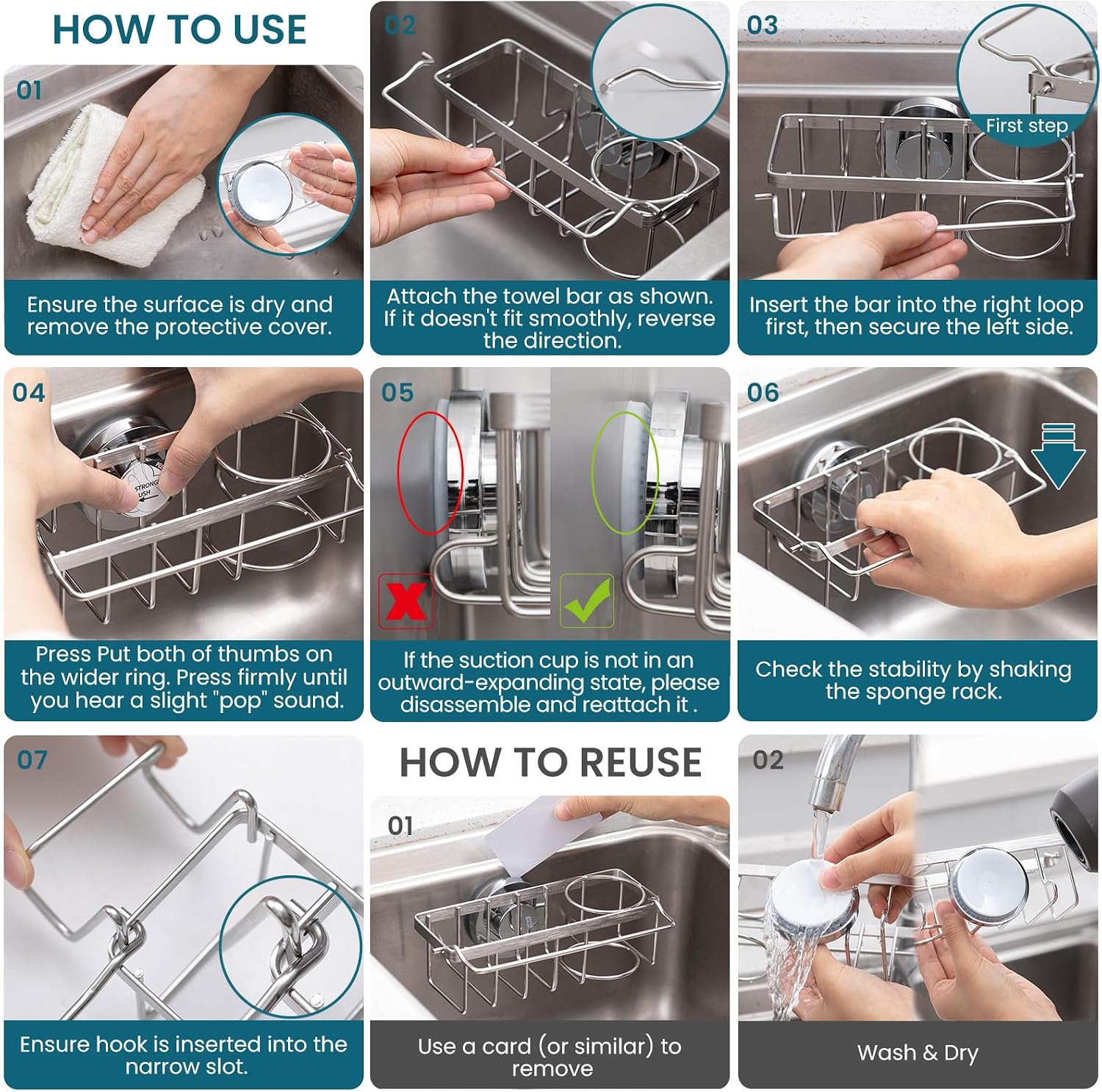 TAILI Suction Sink Caddy