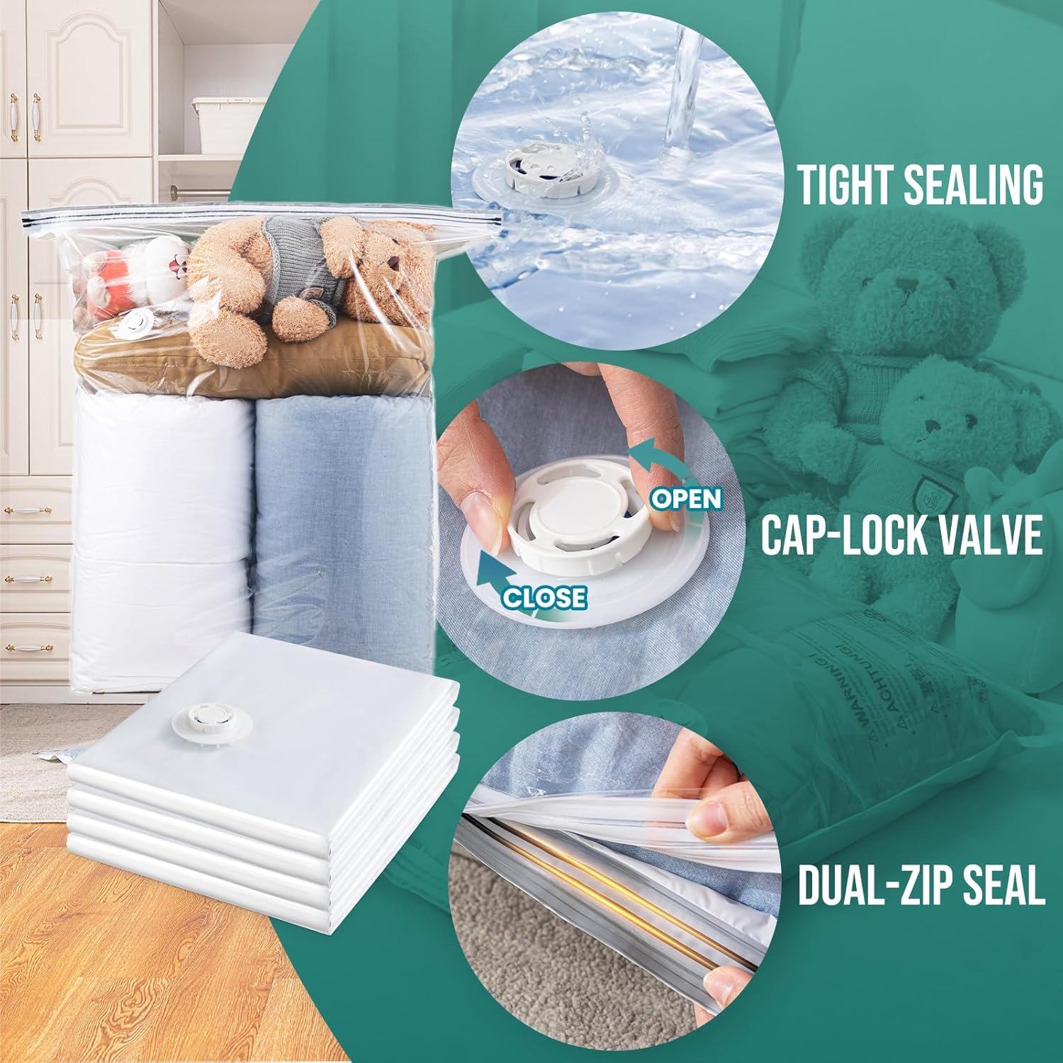 TAILI Combo Flat Vacuum Storage Bags