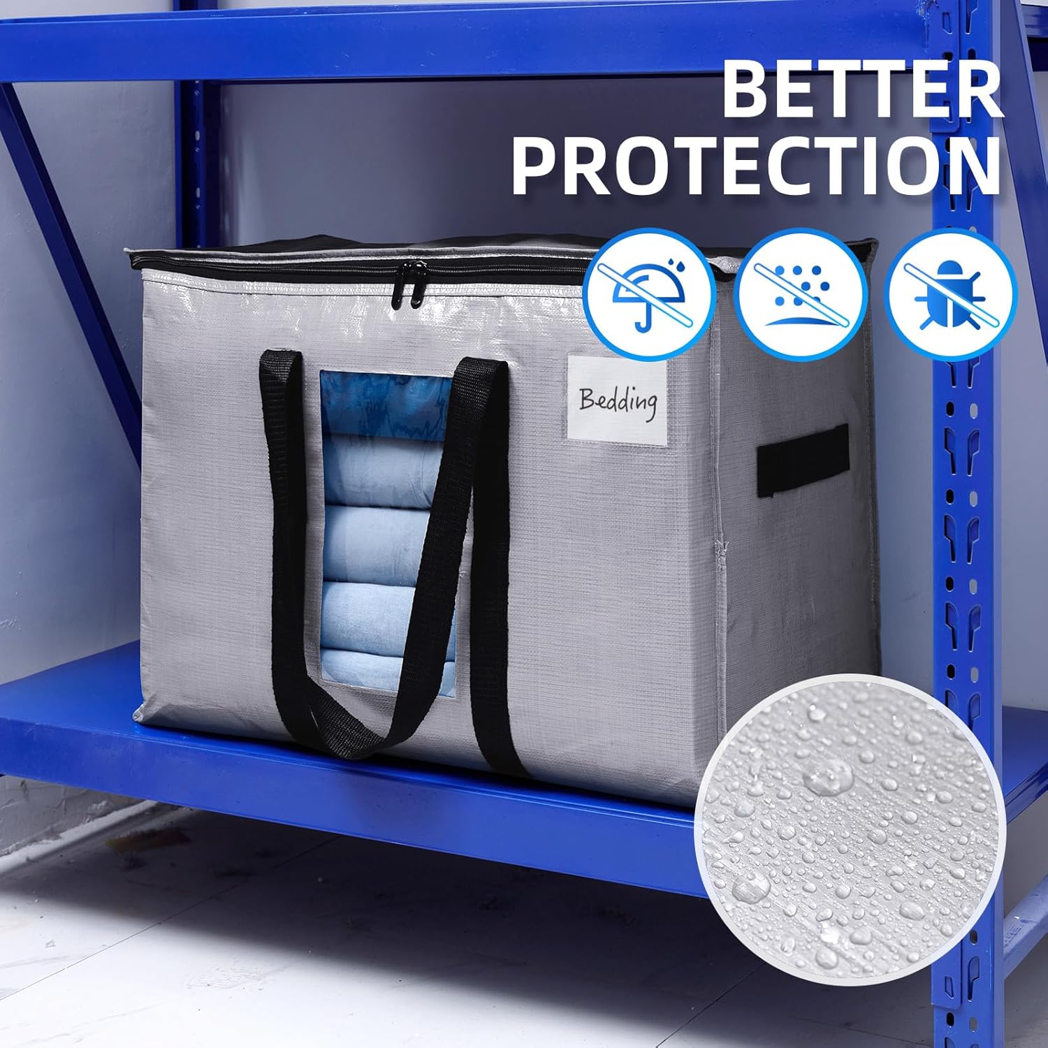 TAILI Silver Extra Large Moving Bags with Window