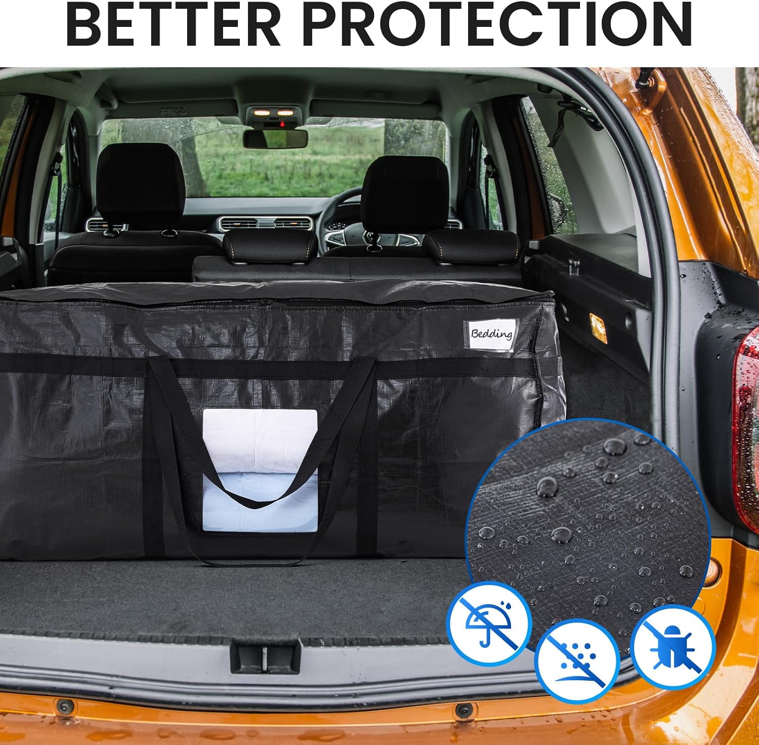 TAILI  69 Gallon Extra Blue Large Storage Bags with Window